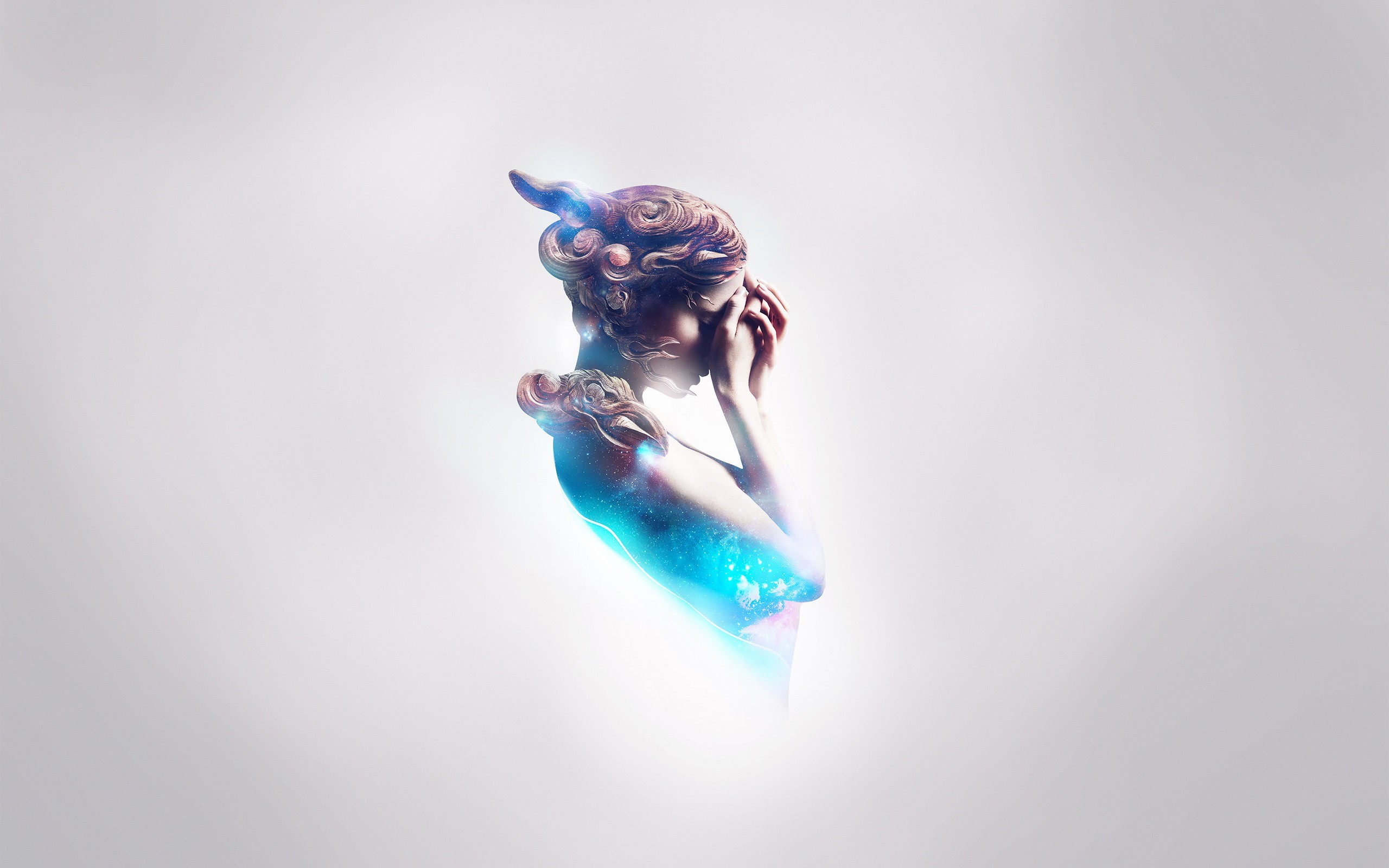 simple background, artist, art, girl, mood, digital art, HD Wallpaper