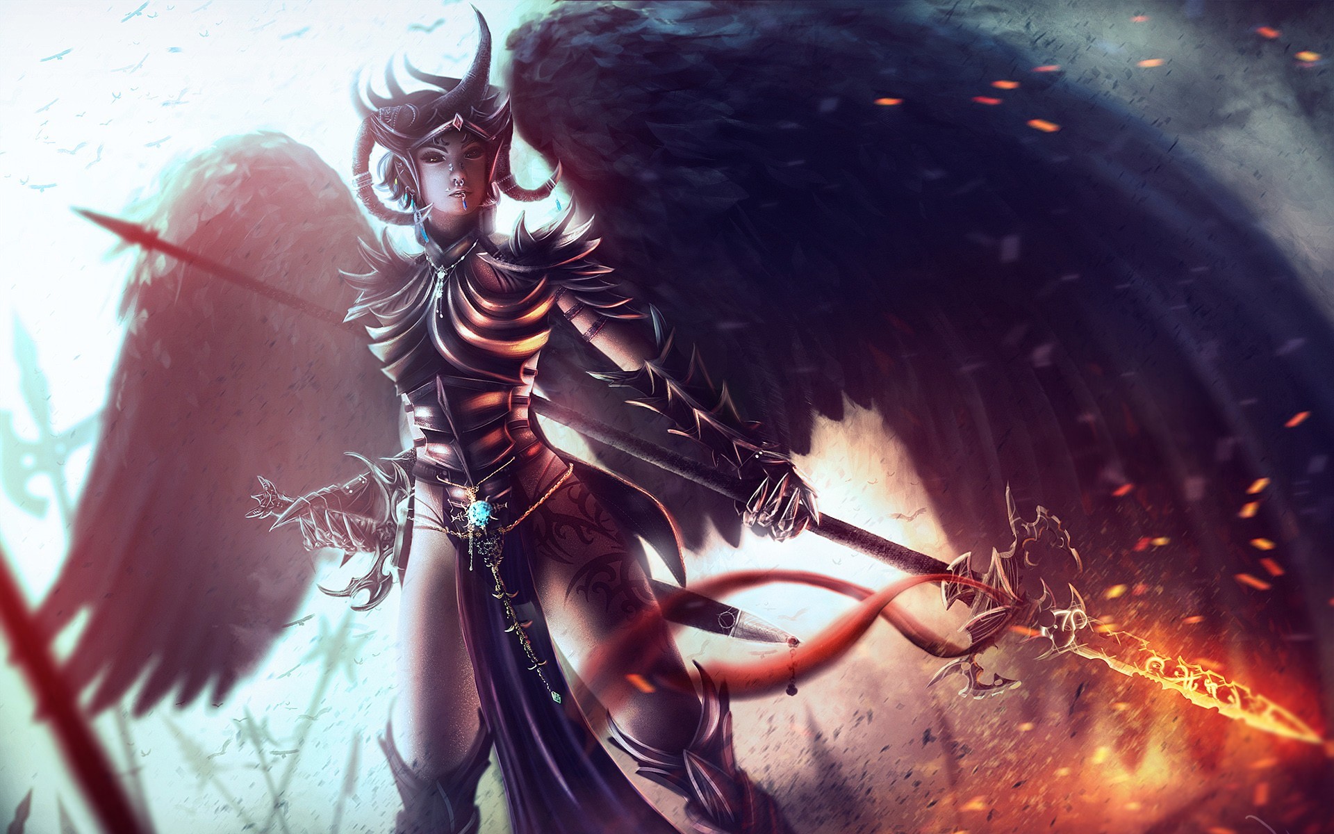 warrior, sword, fantasy girls, HD Wallpaper