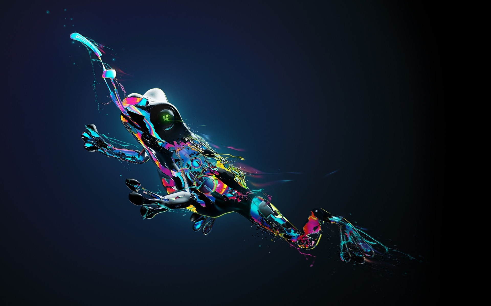 frog, artist, digital art, colorful, HD Wallpaper