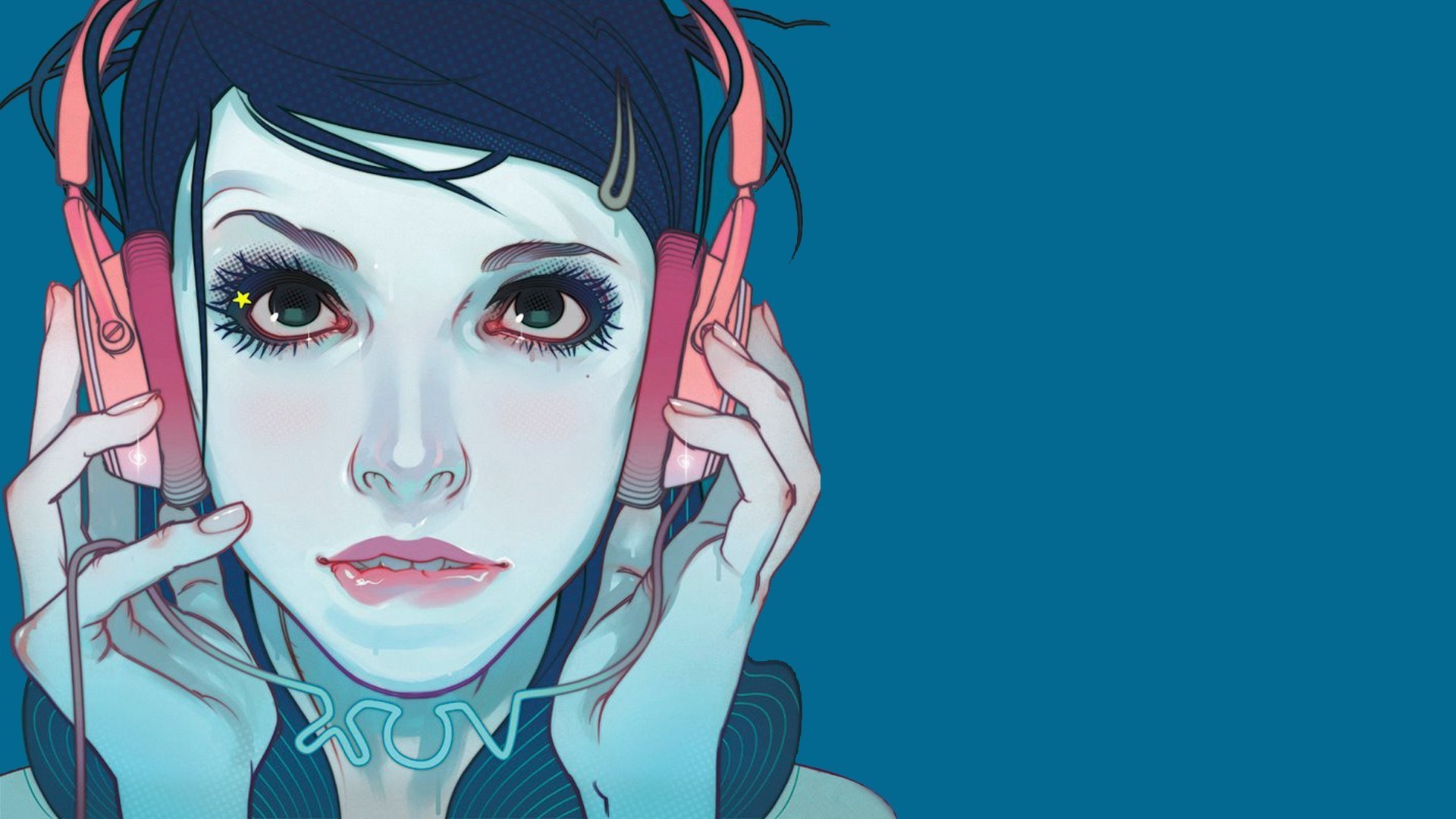 lips, art, artist, digital art, HD Wallpaper