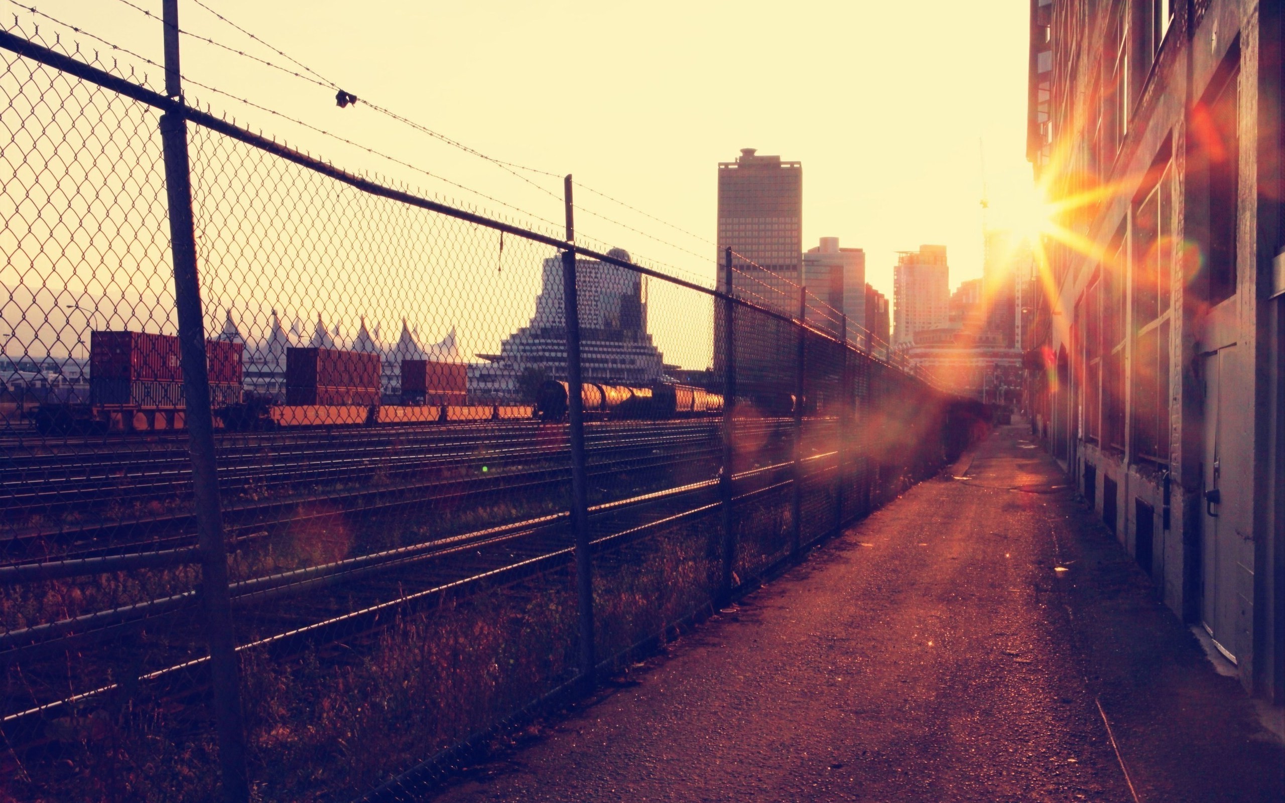 city, nature, lights, HD Wallpaper