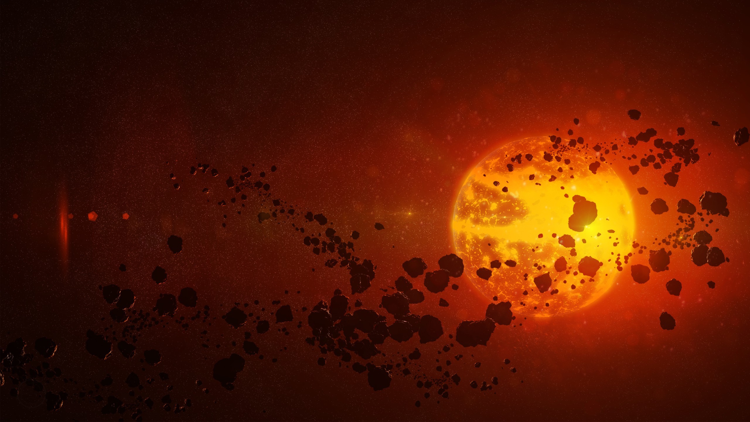 sun, digital universe, artist, digital art, HD Wallpaper