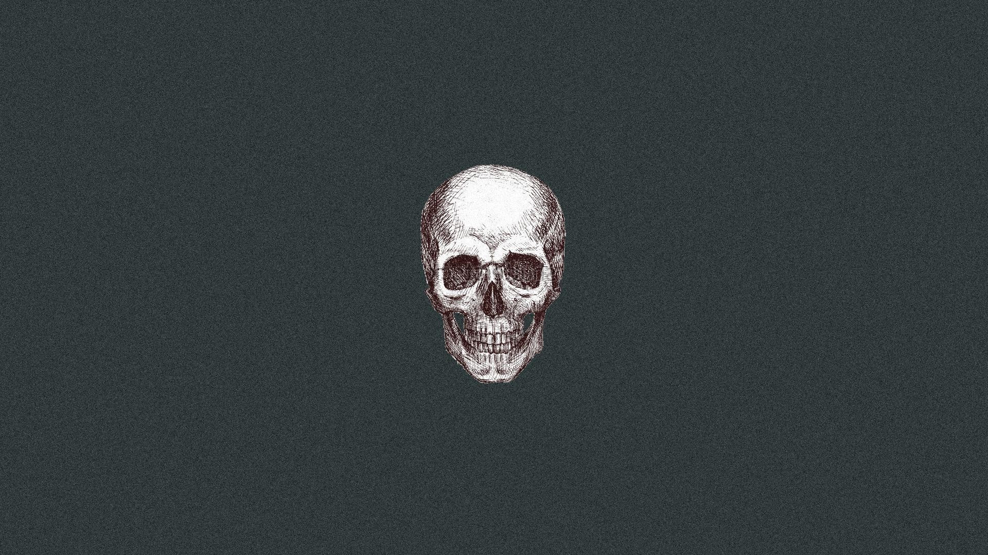 skull, artist, digital art, HD Wallpaper