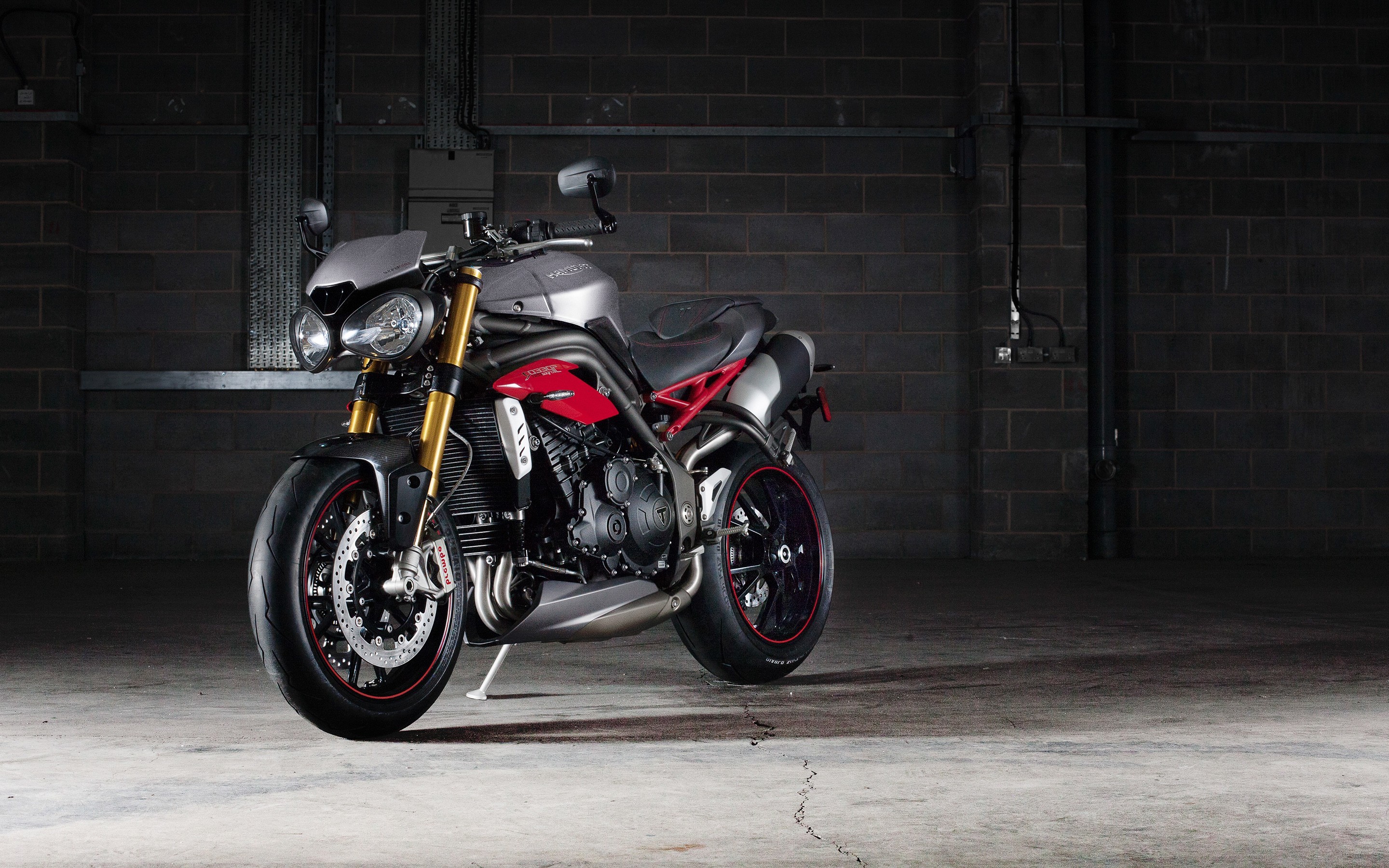 triump, daytona, bikes, red, racing, HD Wallpaper