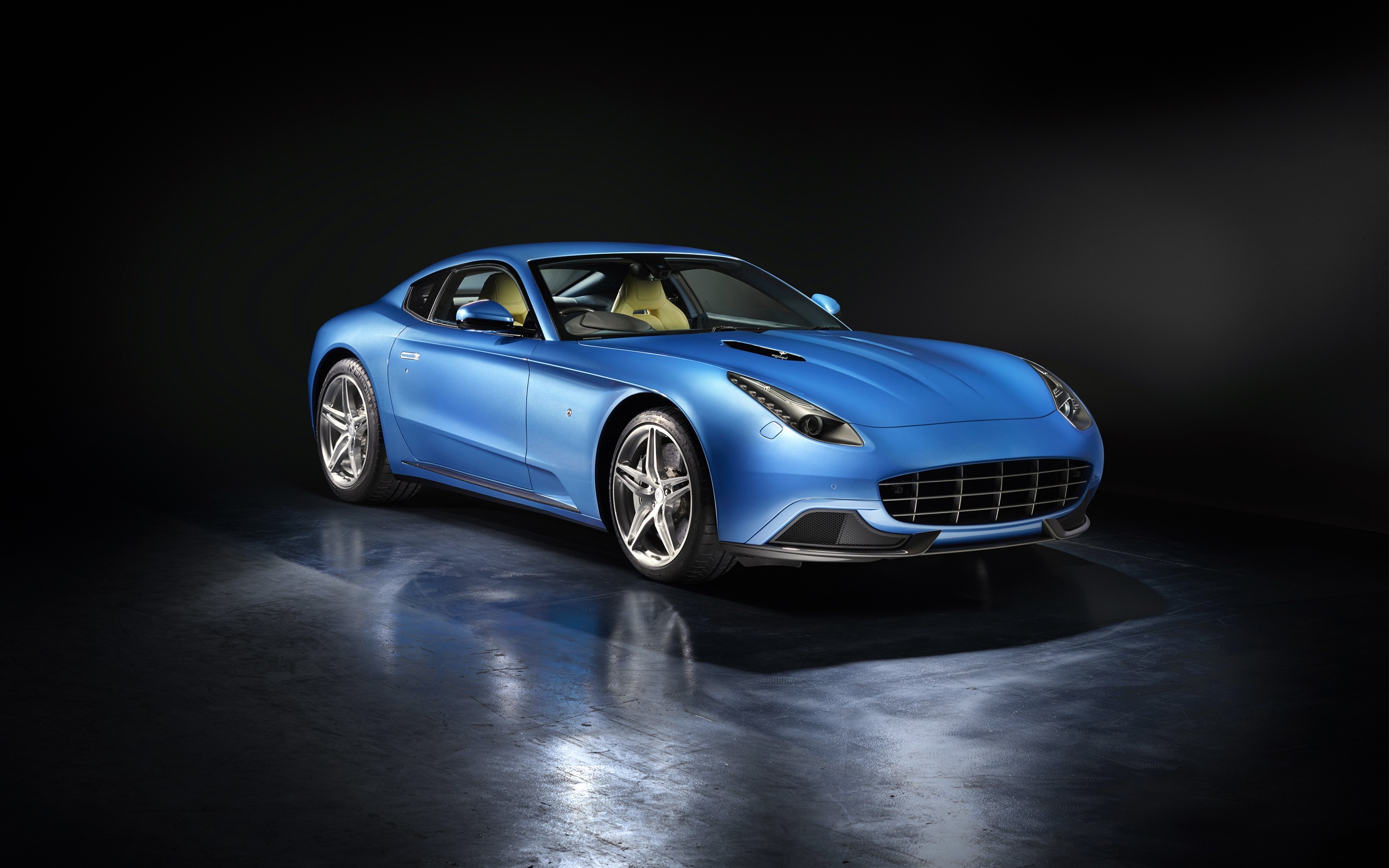 ferrari, cars, blue, HD Wallpaper