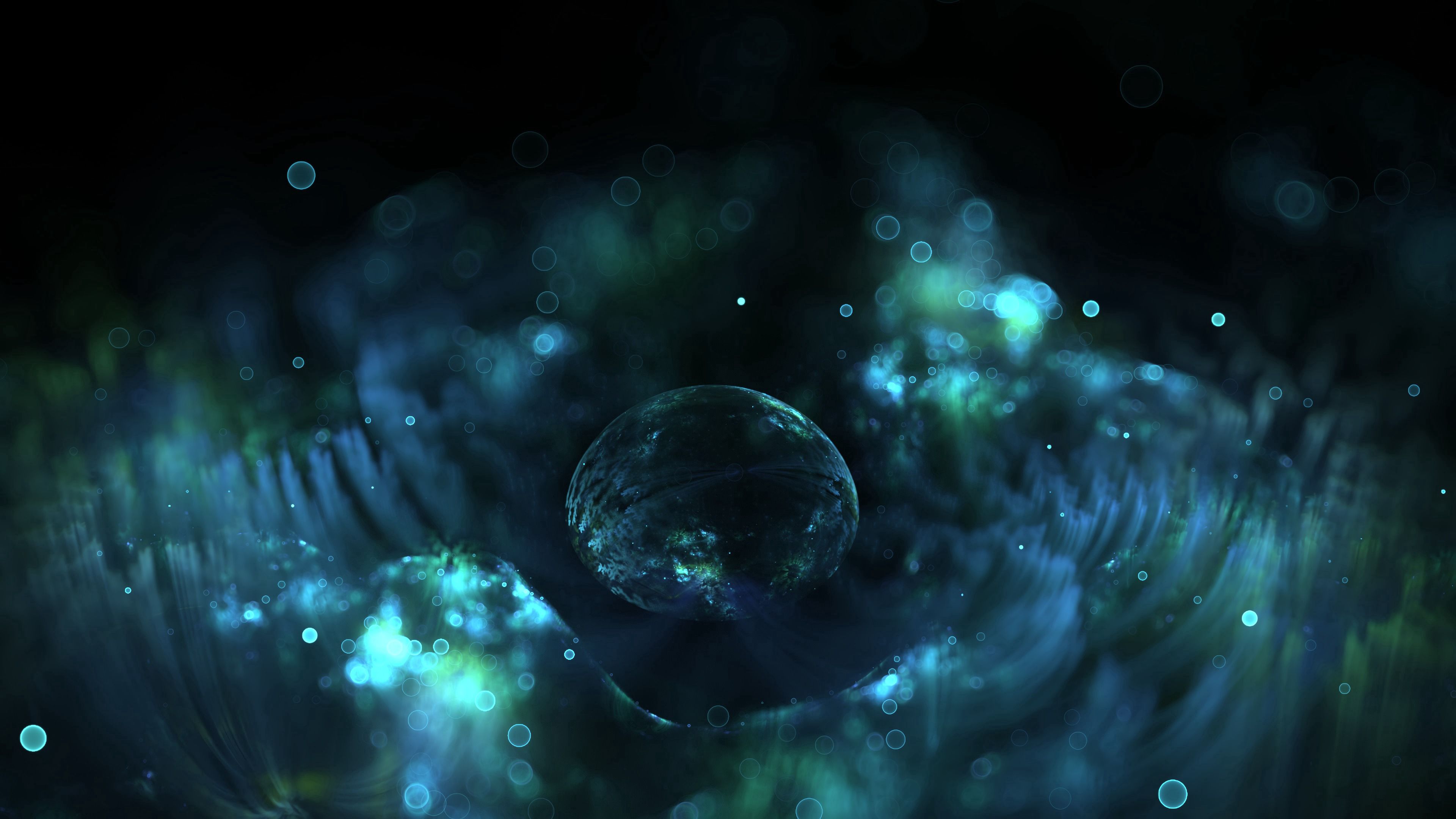 drop, glare, points, light, abstraction, 4k, HD Wallpaper
