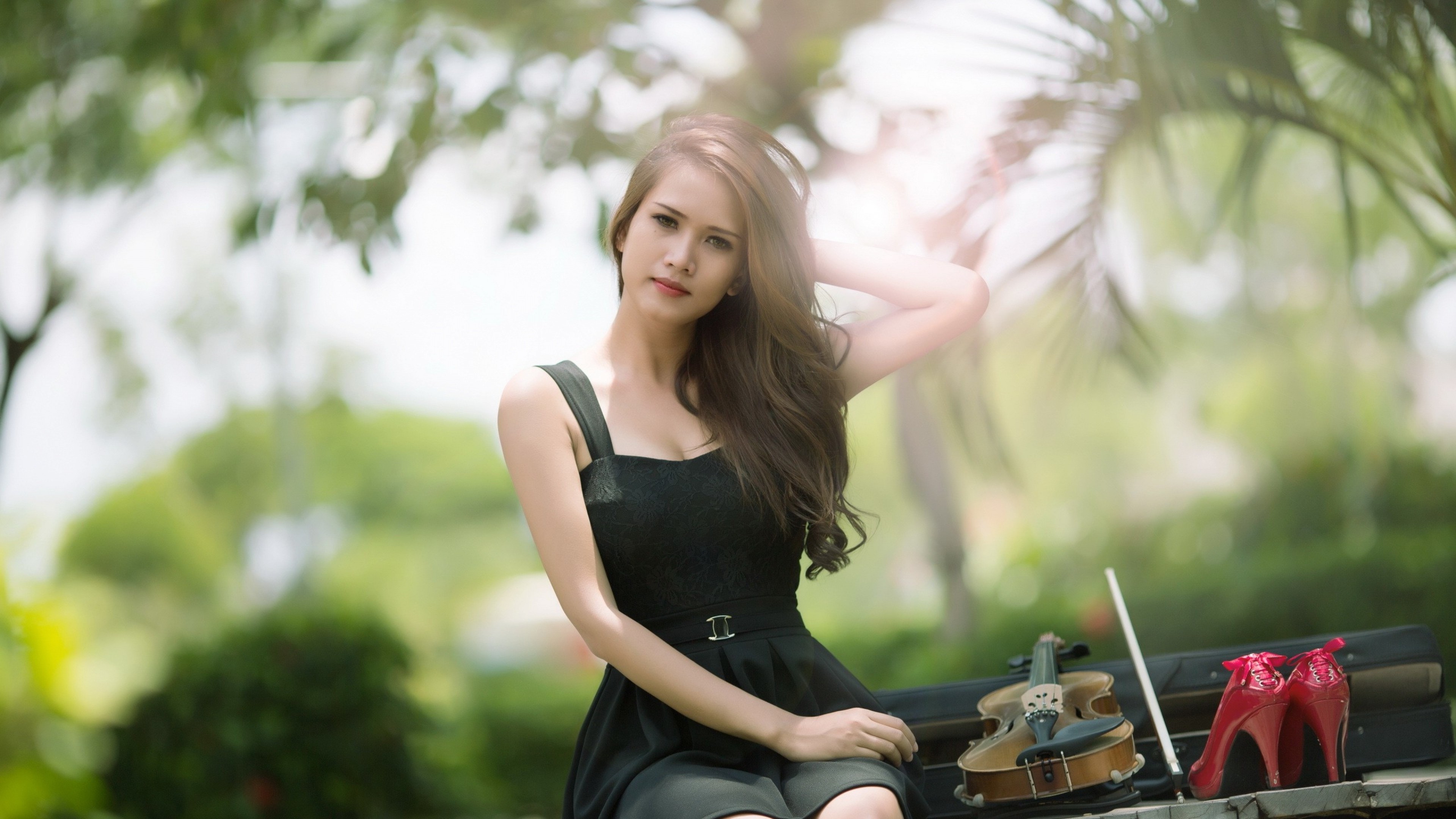 girls, blonde, brunette, beautiful, model, face, photography, HD Wallpaper