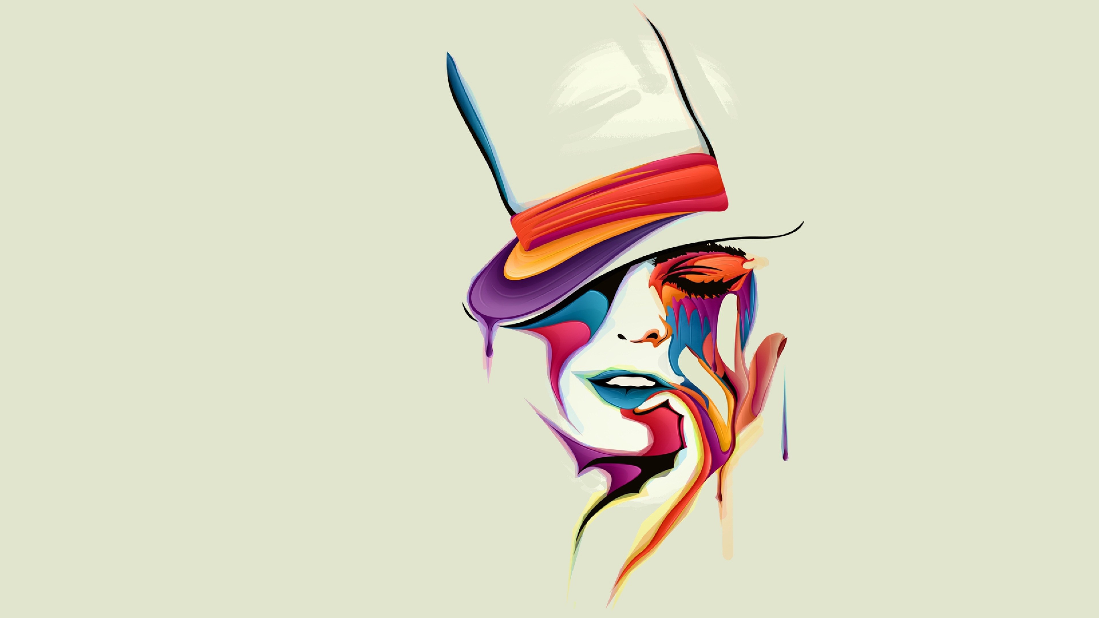 face, vector, artist, art, digital art, colorful, HD Wallpaper