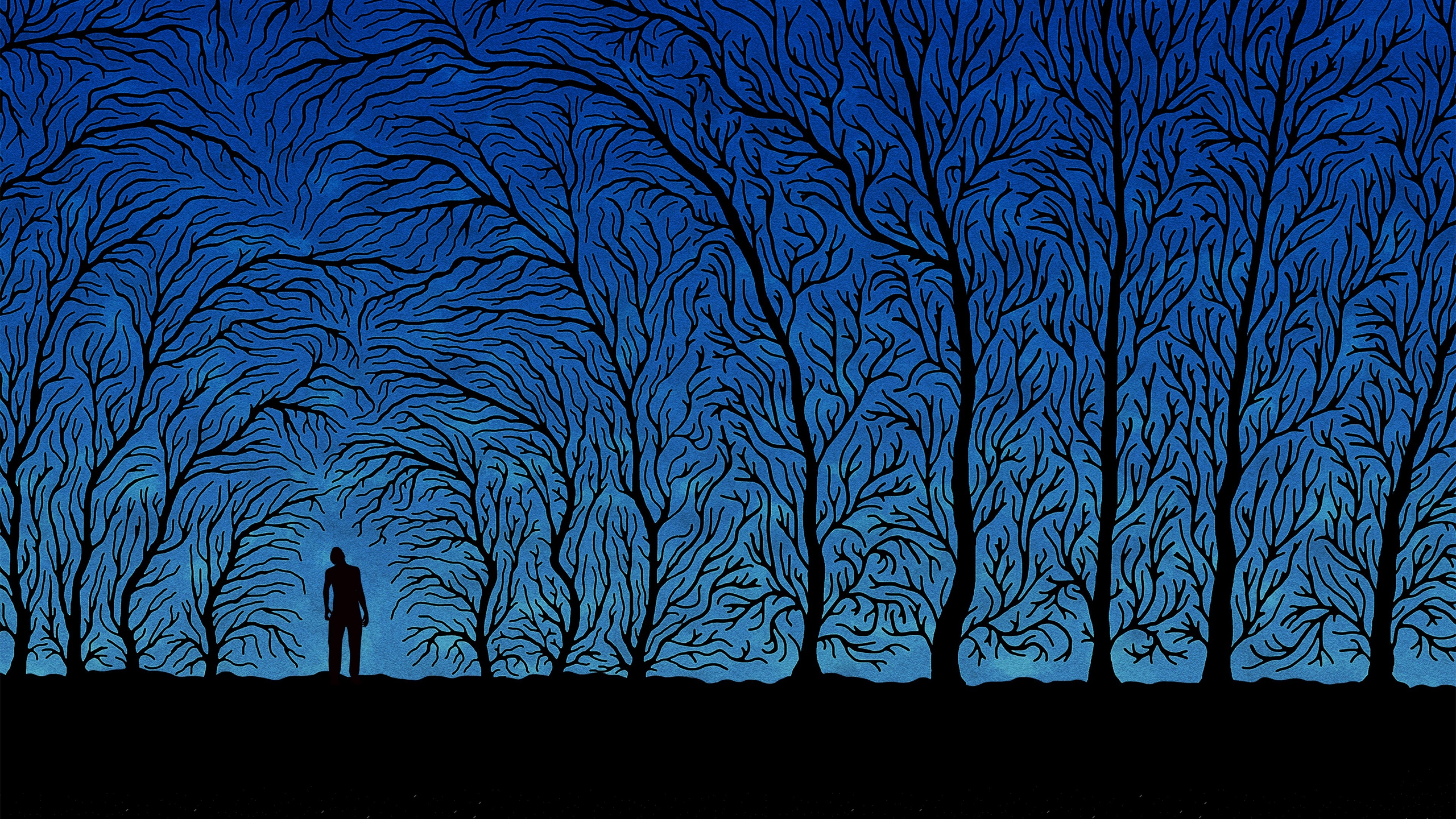 trees, art, artist, digital art, vector, HD Wallpaper
