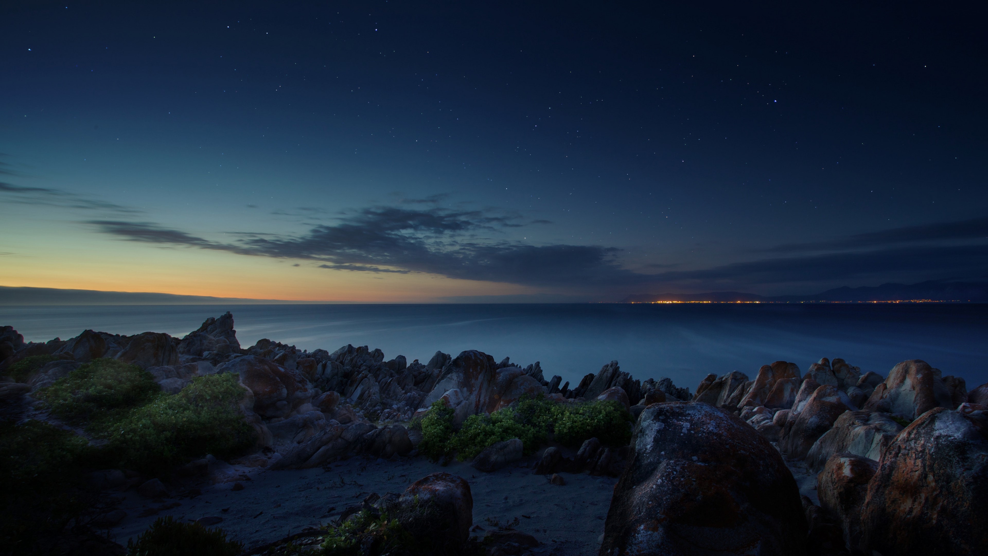 south africa, ocean, sea, night, world, HD Wallpaper
