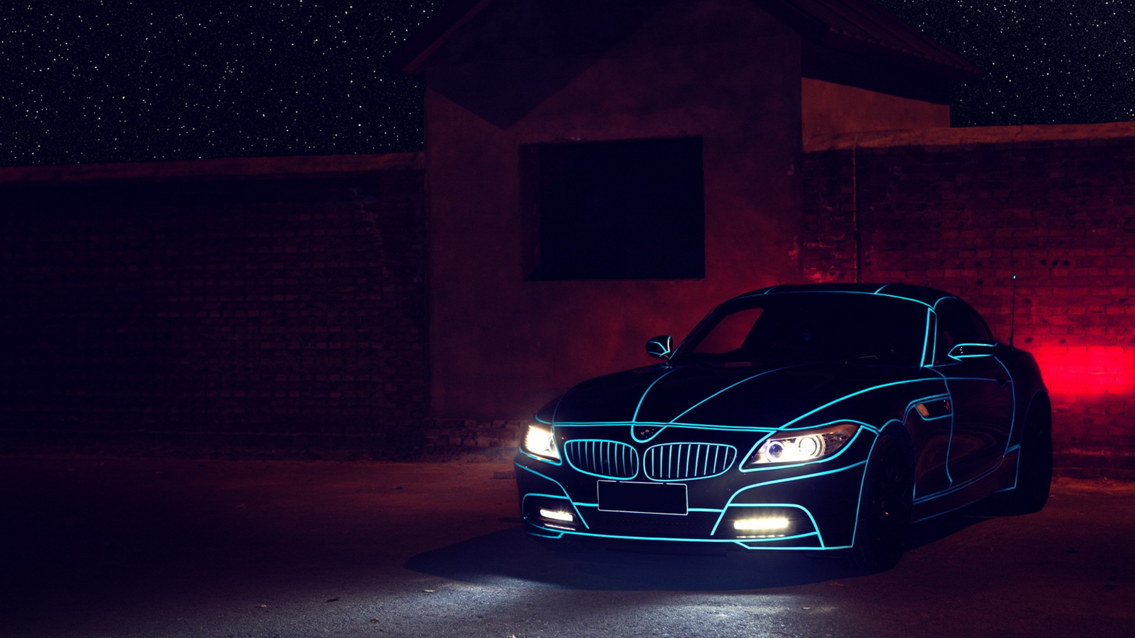 bmw, bmw z4, cars, lights, HD Wallpaper
