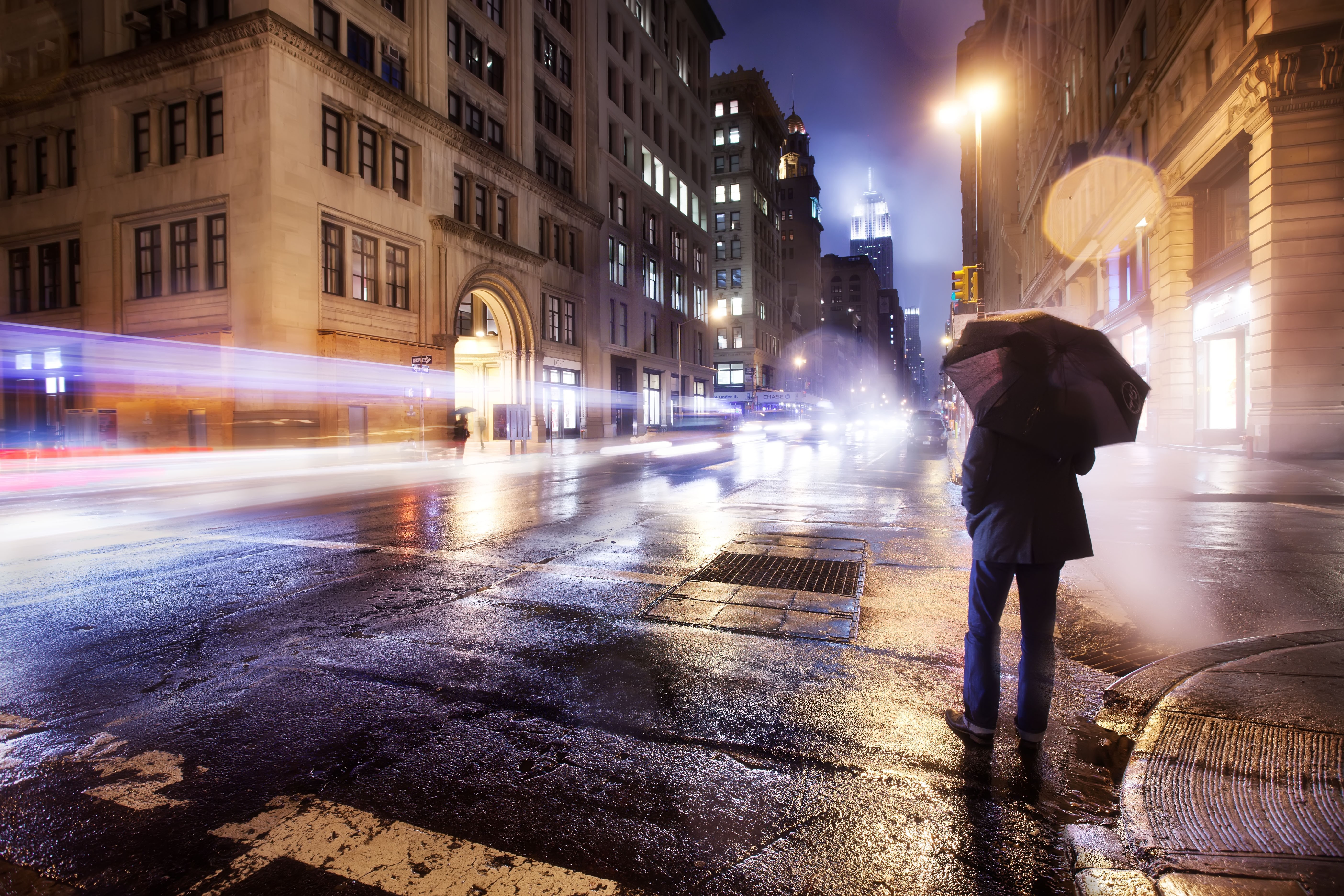 city, rain, HD Wallpaper