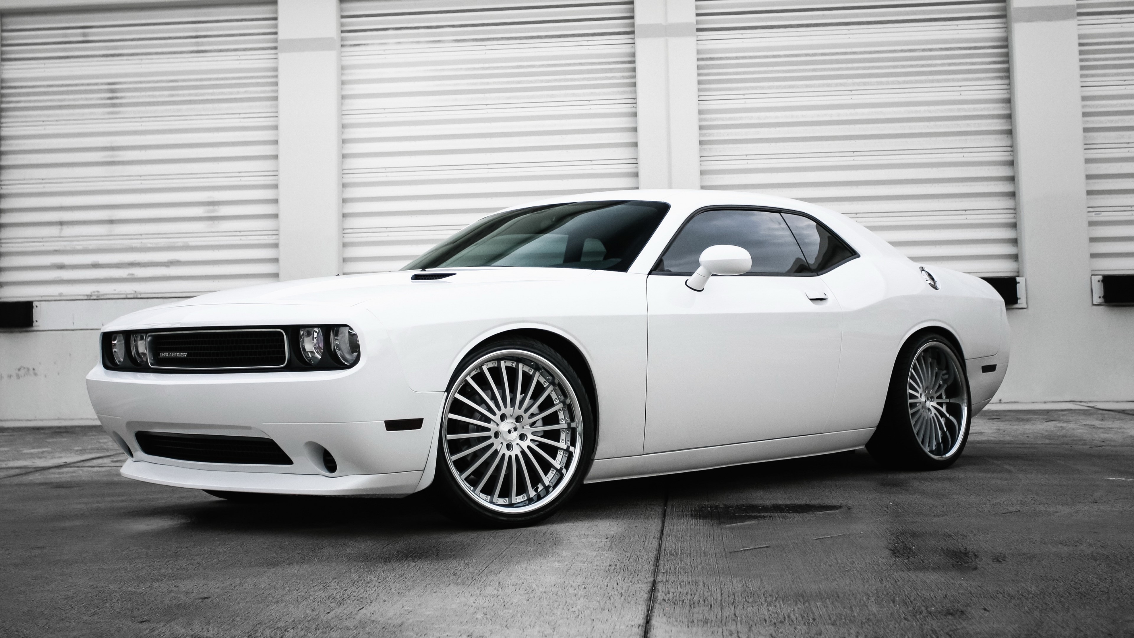 dodge challenger, cars, white, HD Wallpaper