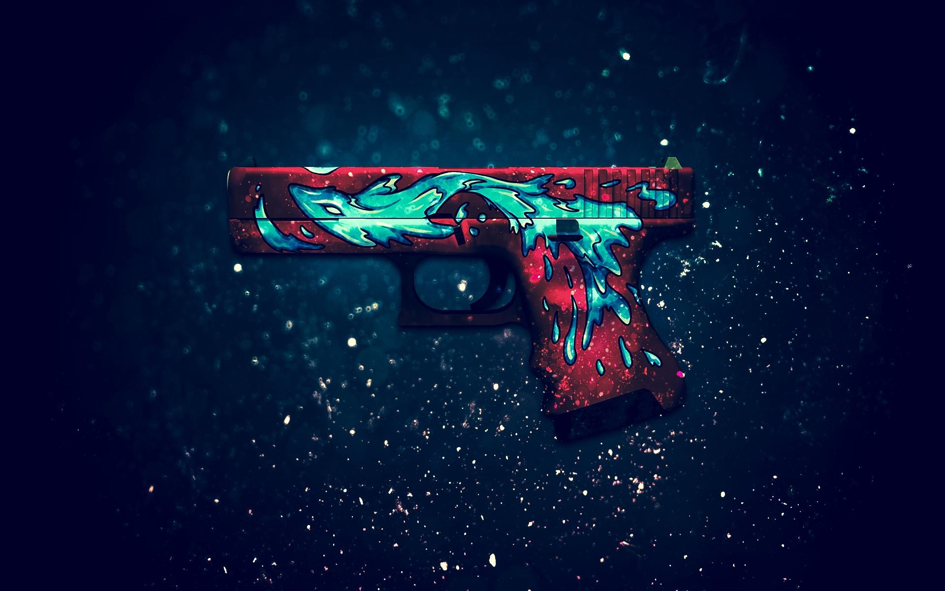 gun, digital art, artist, HD Wallpaper
