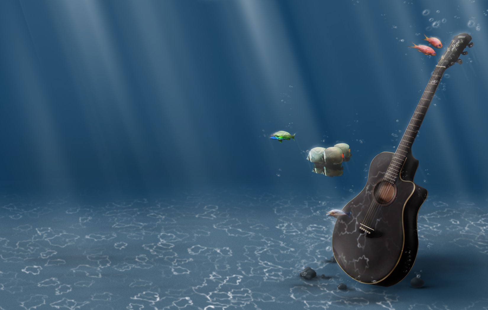guitar, music, artist, digital art, instrument, HD Wallpaper