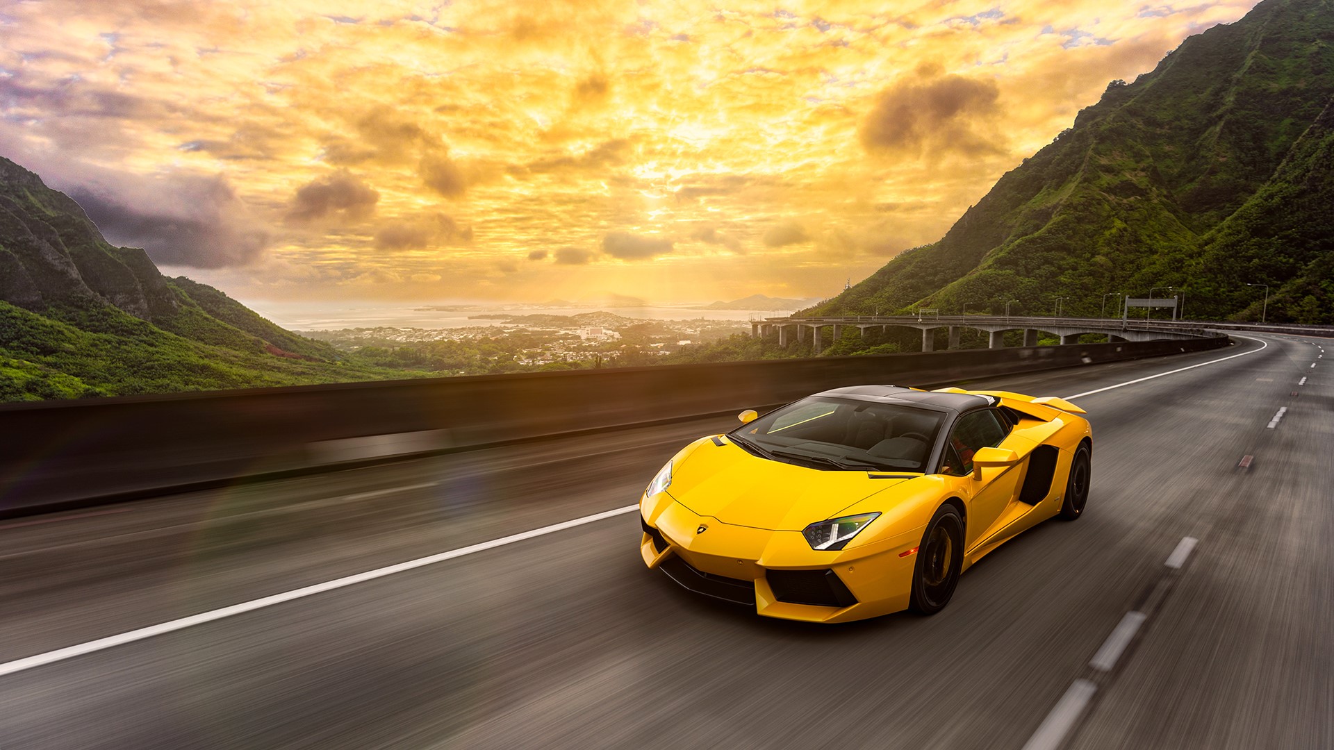 lamborghini, lamborghini aventador, cars, yellow, HD Wallpaper