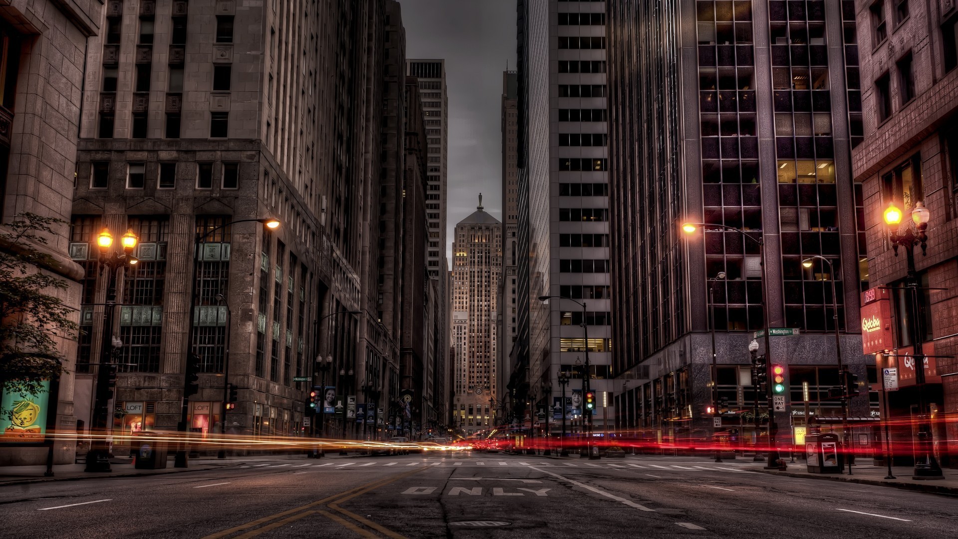 photography, city, night, word, lights, HD Wallpaper