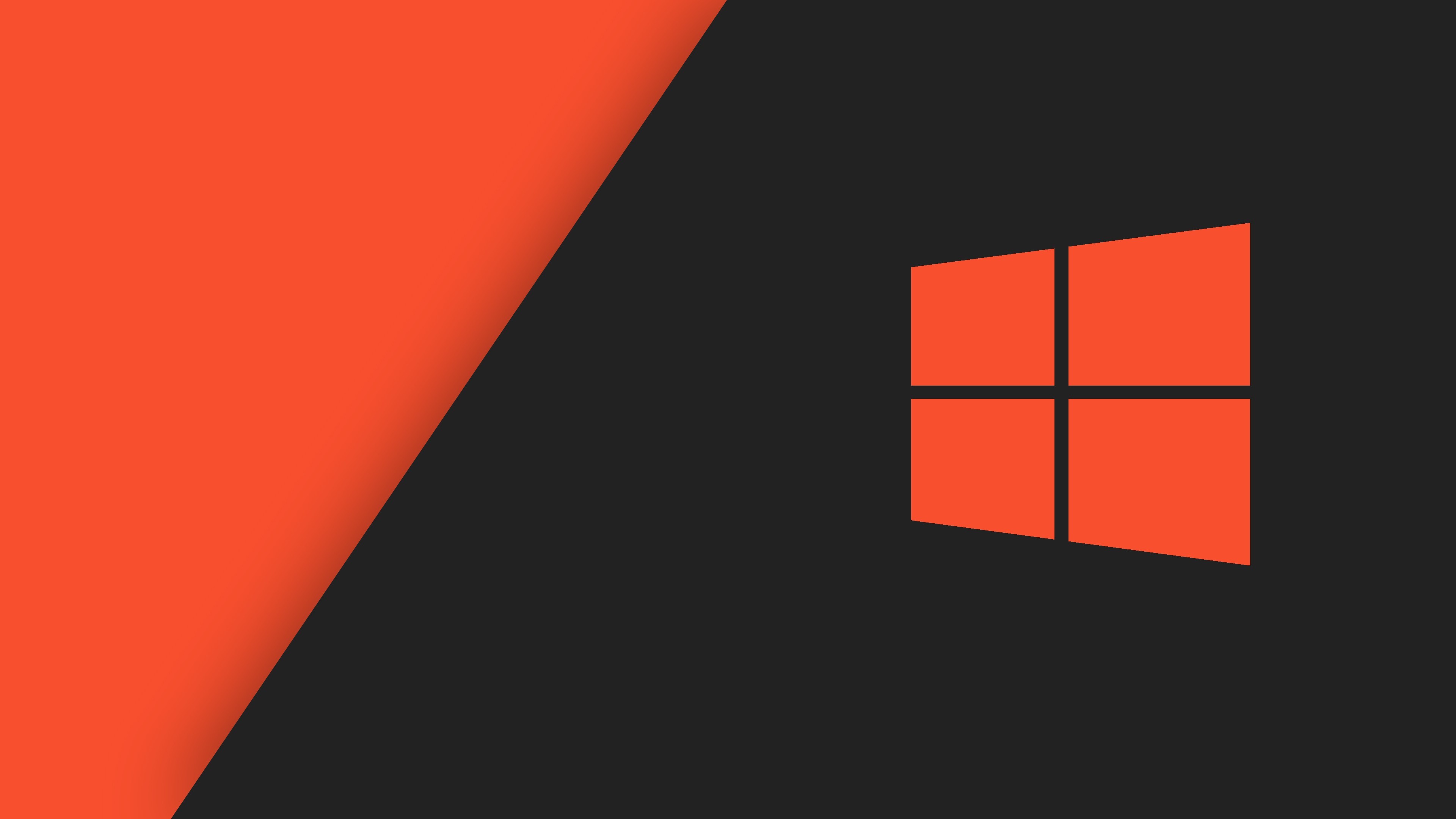 windows, computer, windows 10, original, orange, stock, HD Wallpaper