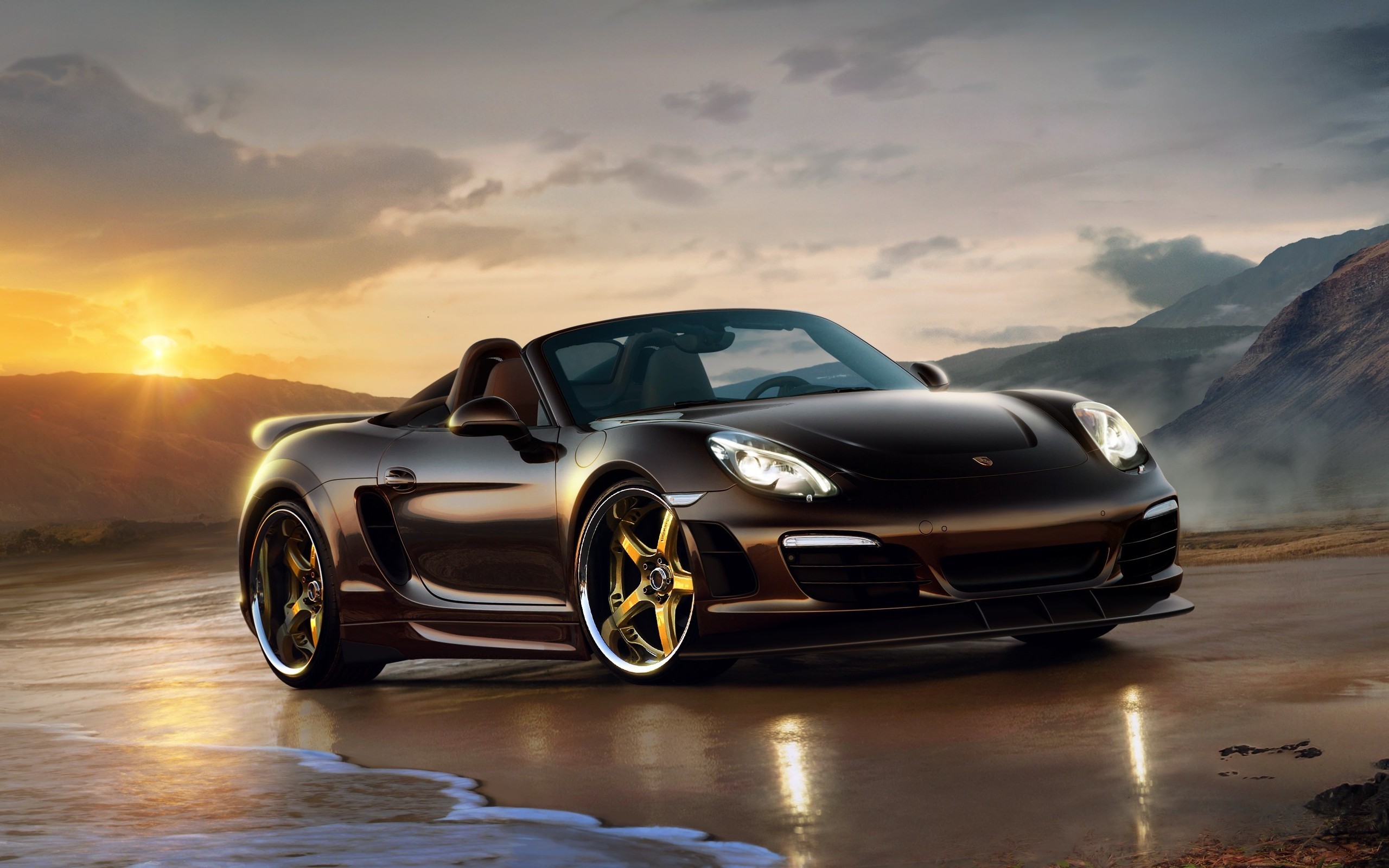 porsche, cars, black, HD Wallpaper