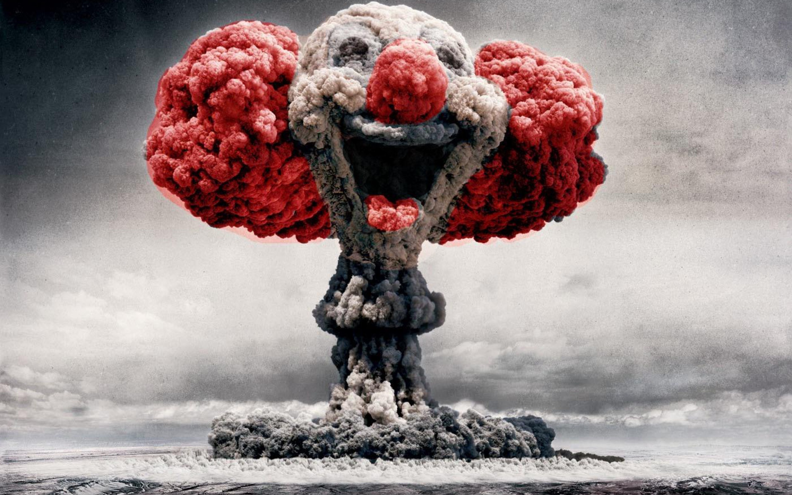 clown, cloud, artist, digital art, HD Wallpaper