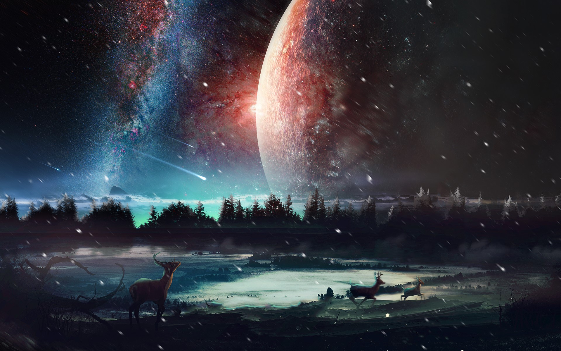 universe, digital universe, galaxy, HD Wallpaper