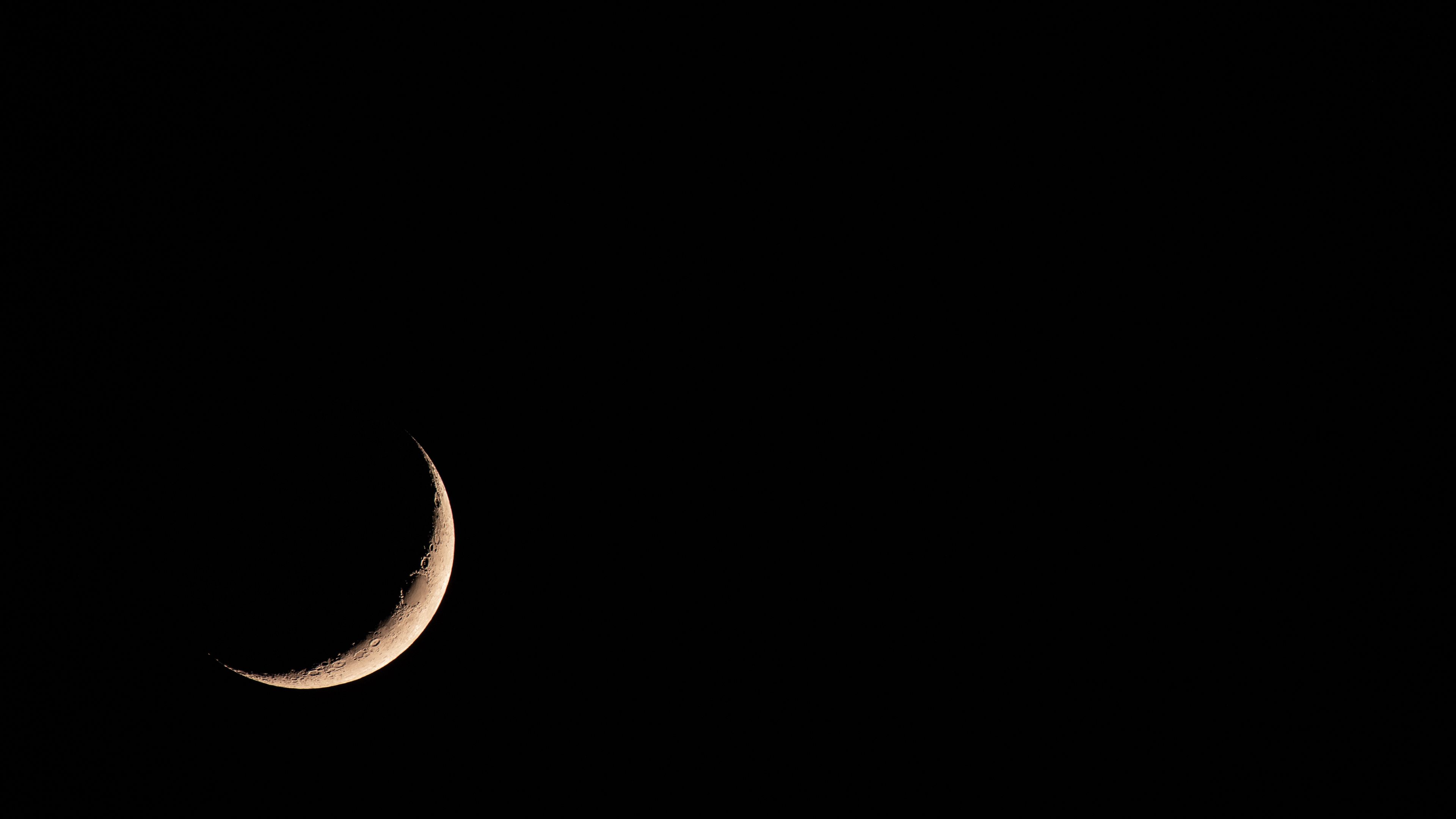 moon, dark, shadow, astronomy, space, 4k, HD Wallpaper