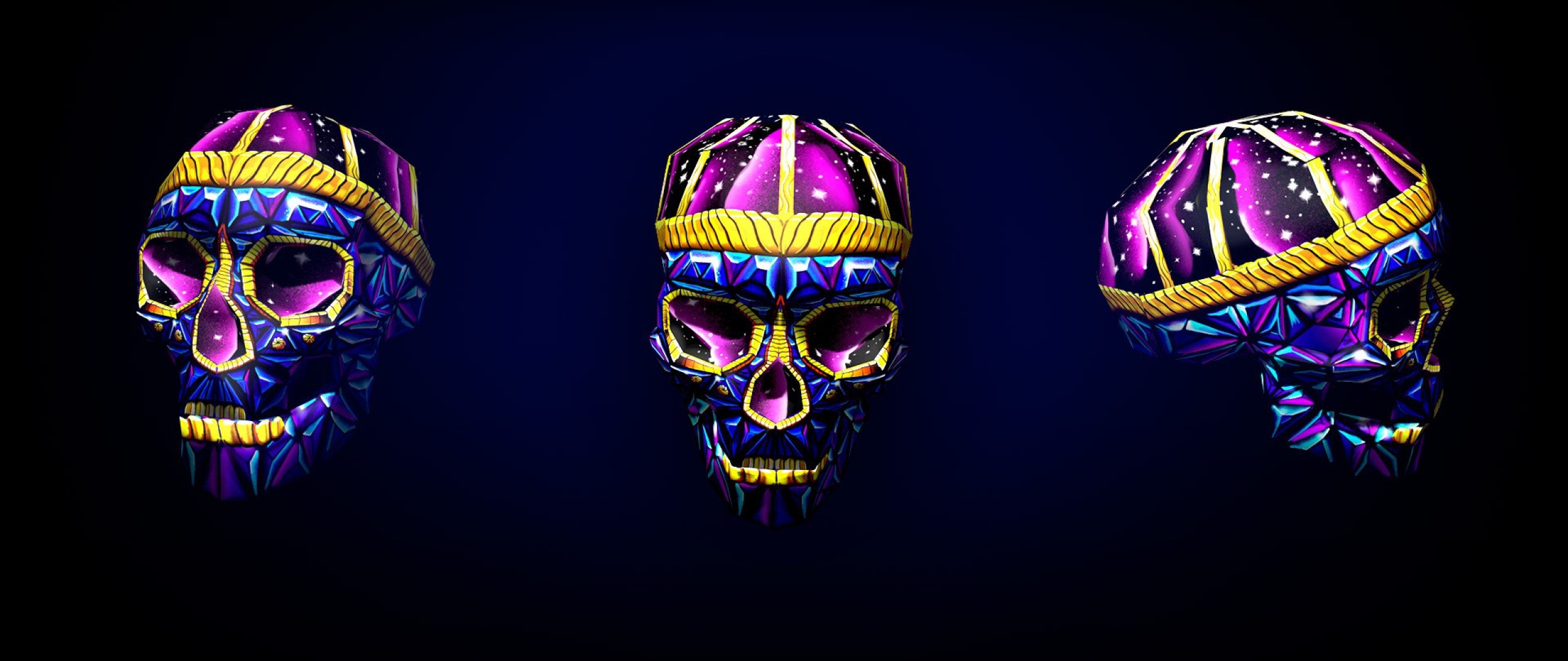skull, 3d, digital art, HD Wallpaper