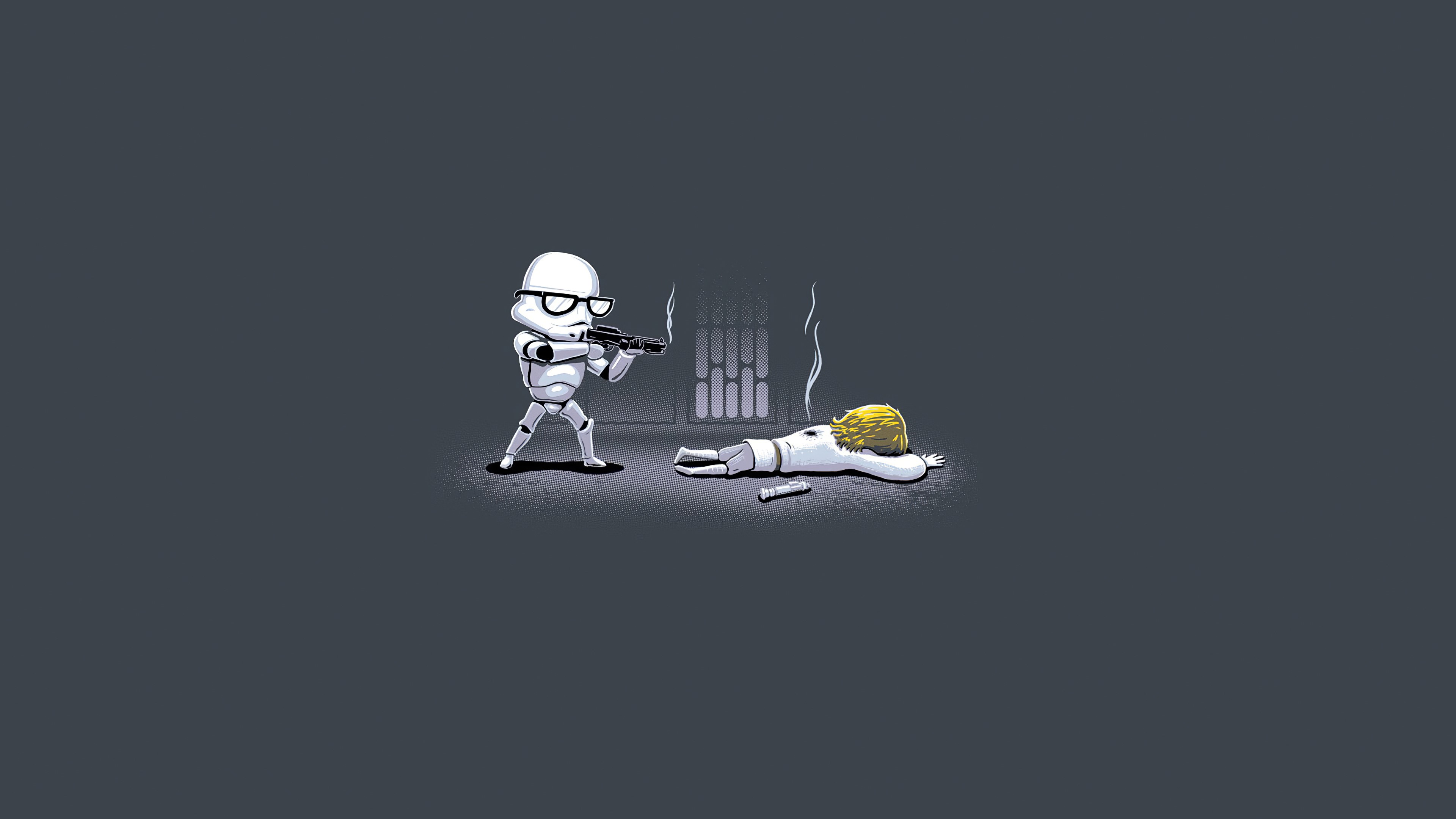 stormtrooper, star wars, artist, artwork, digital art, hd, 4k, minimalism, minimalist, HD Wallpaper