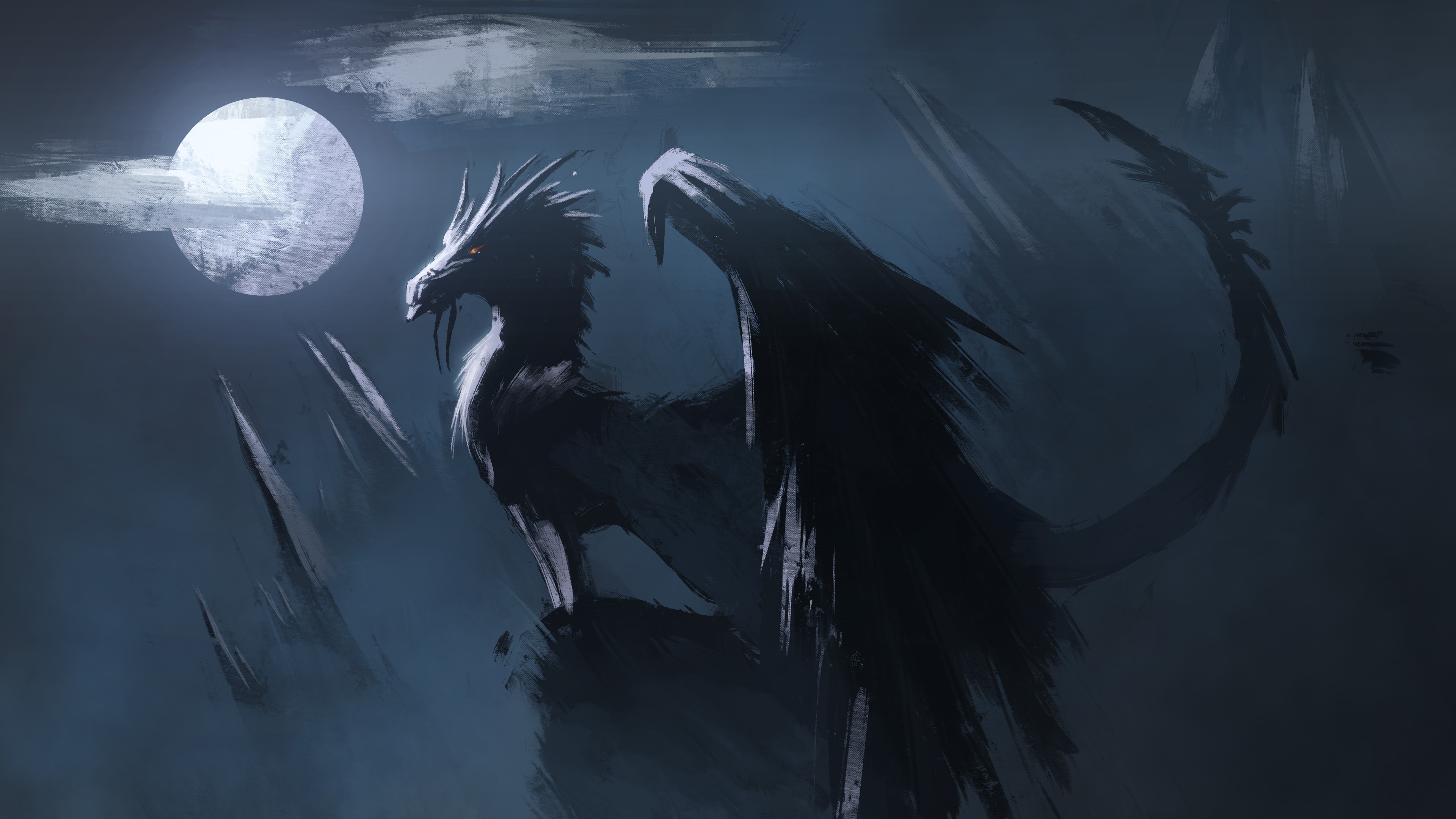 dragon, artist, artwork, digital art, hd, 4k, deviantart, HD Wallpaper