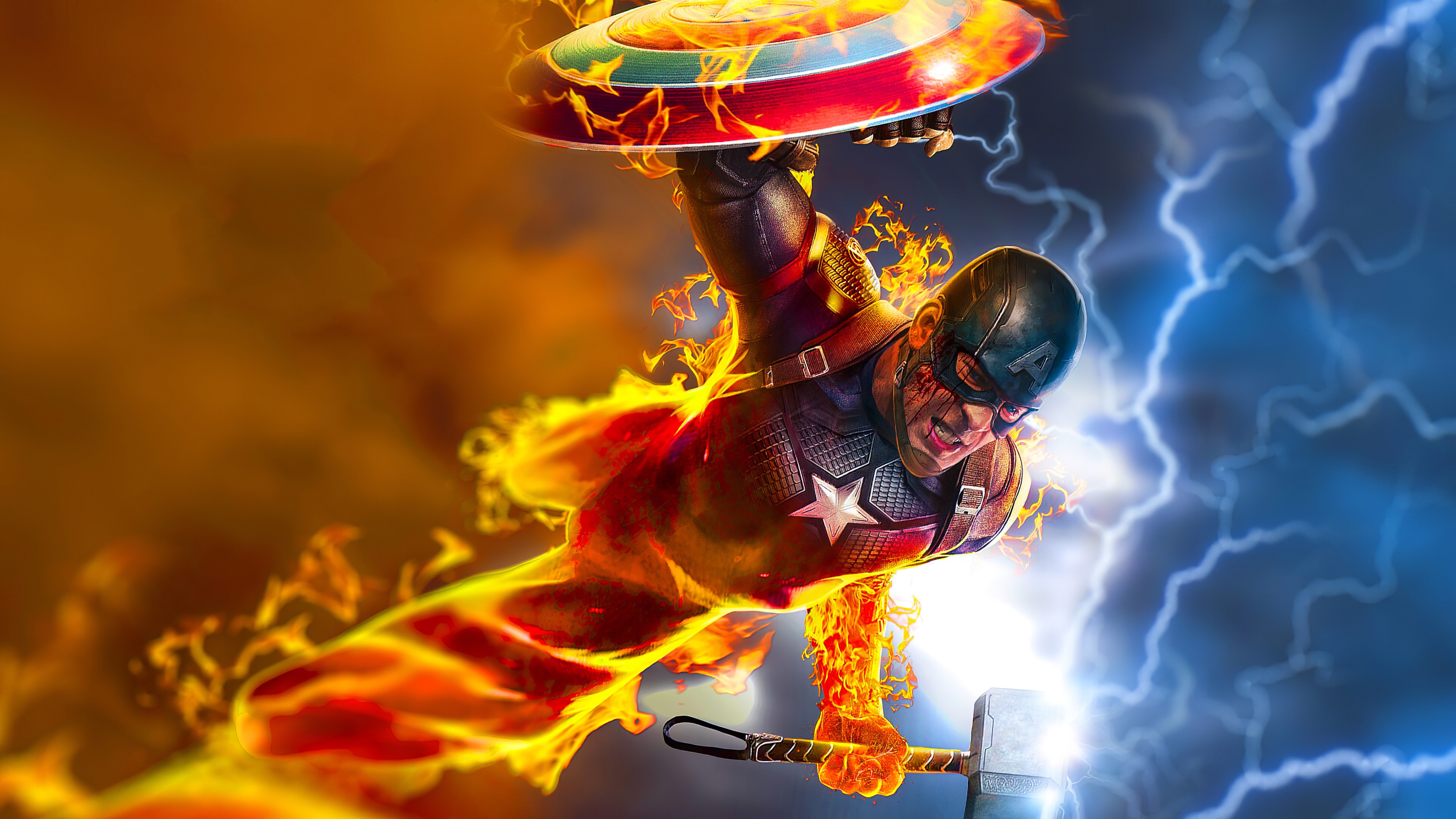 captain america, superheroes, artist, artwork, digital art, hd, 4k, artstation, HD Wallpaper