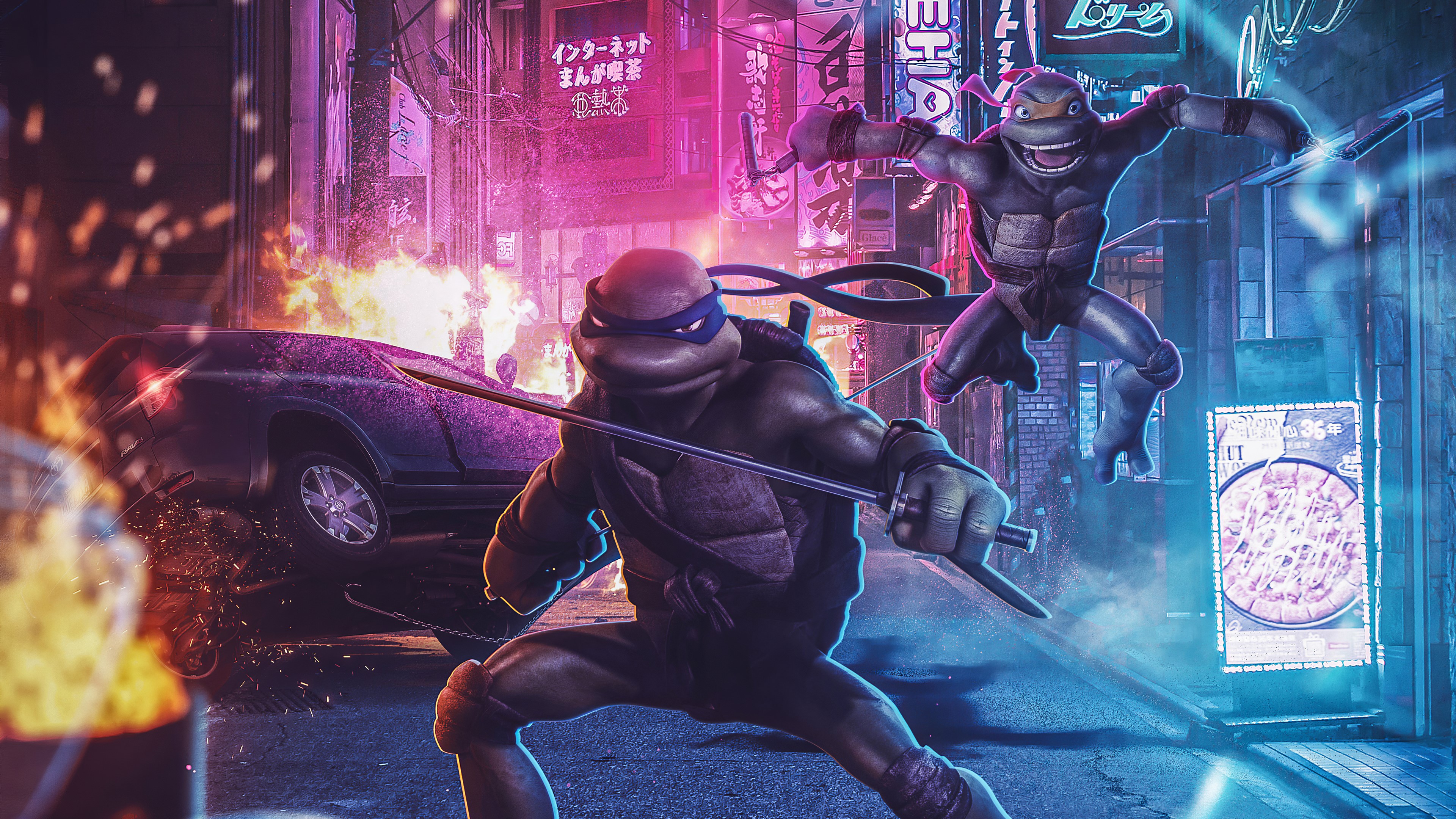 teenage mutant ninja turtles, ninja turtle, toys, hd, 4k, behance, HD Wallpaper