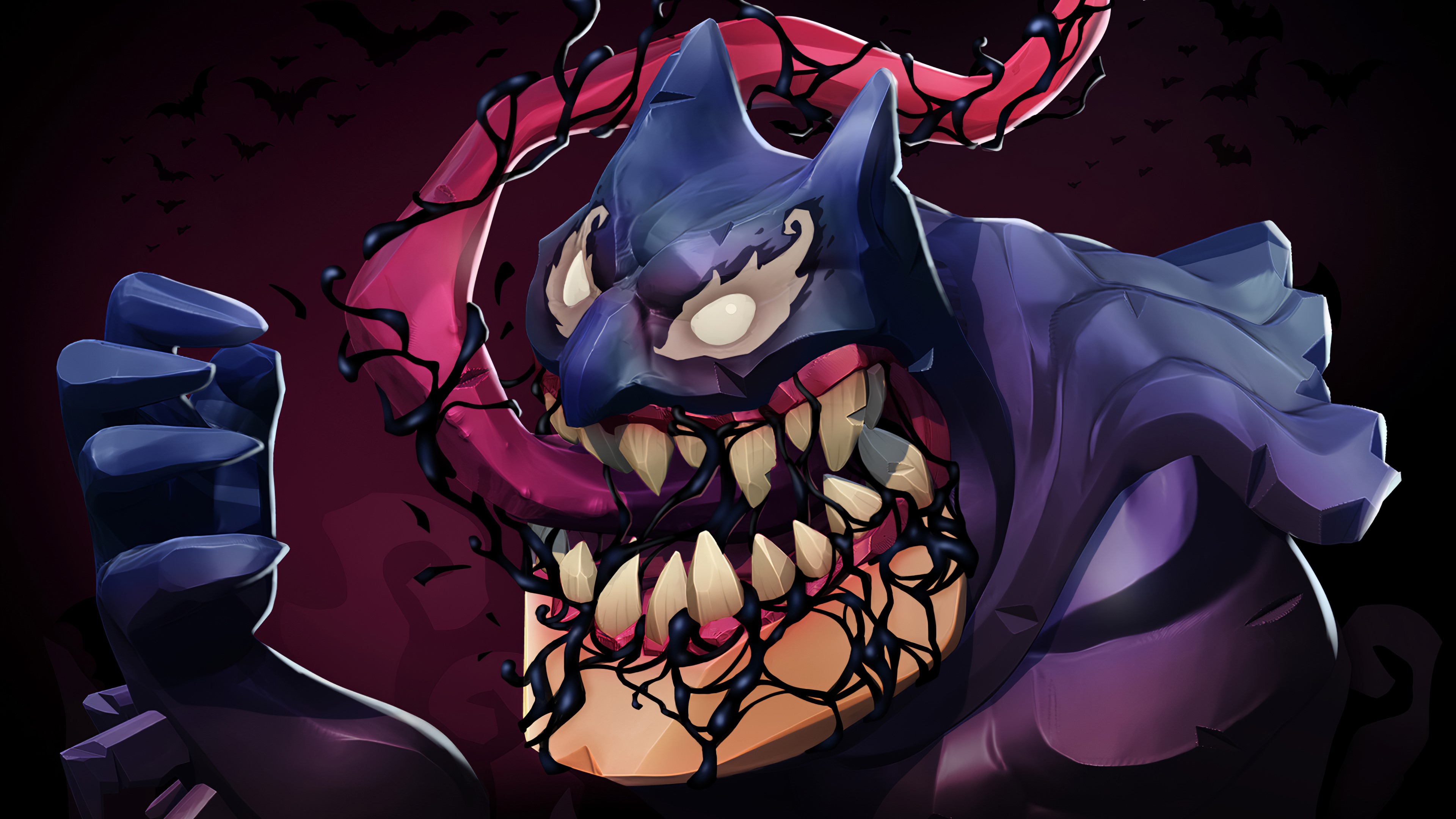 venom, batman, superheroes, artwork, hd, 4k, artstation, HD Wallpaper