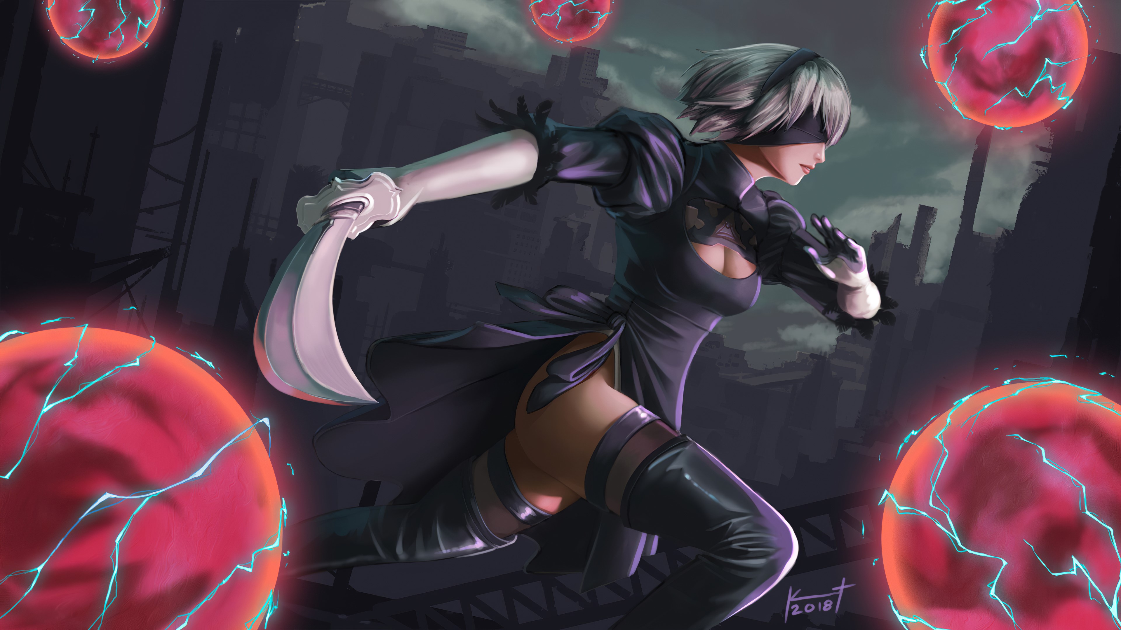 nier automata, games, hd, artist, artwork, digital art, artstation, 4k, HD Wallpaper