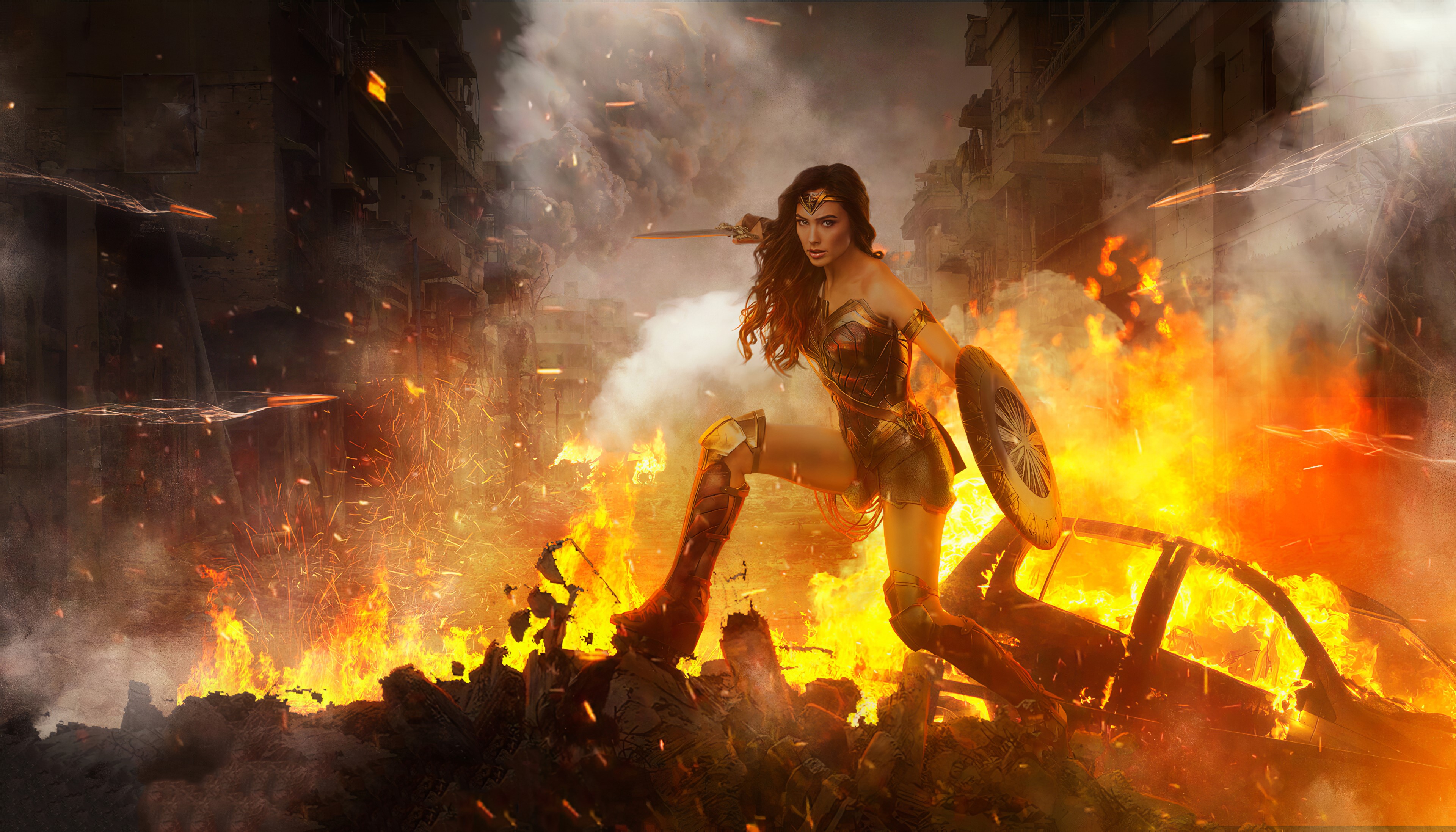 wonder woman, superheroes, artist, artwork, digital art, hd, 4k, artstation, HD Wallpaper