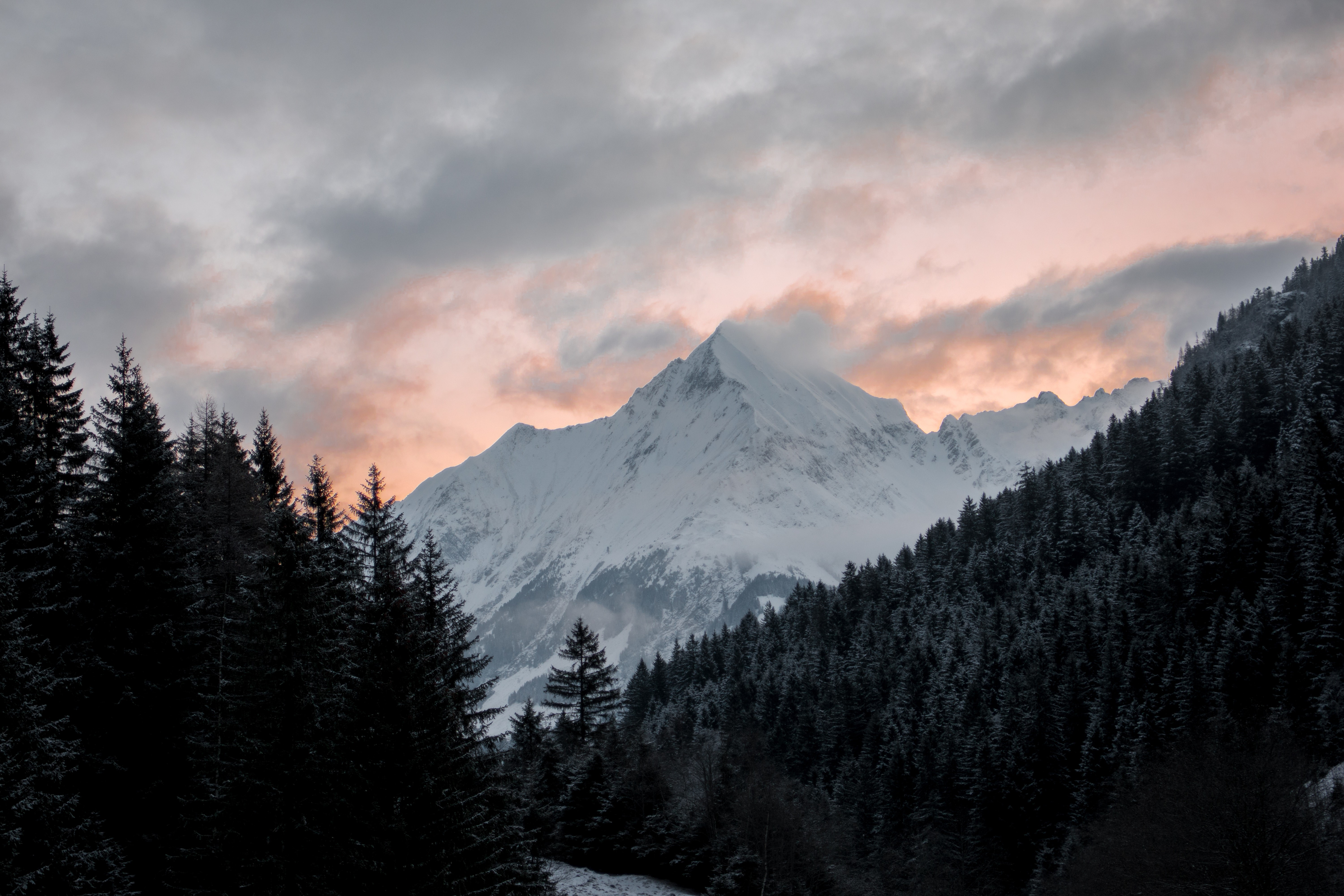 snow, mountains, nature, hd, 4k, 5k, HD Wallpaper