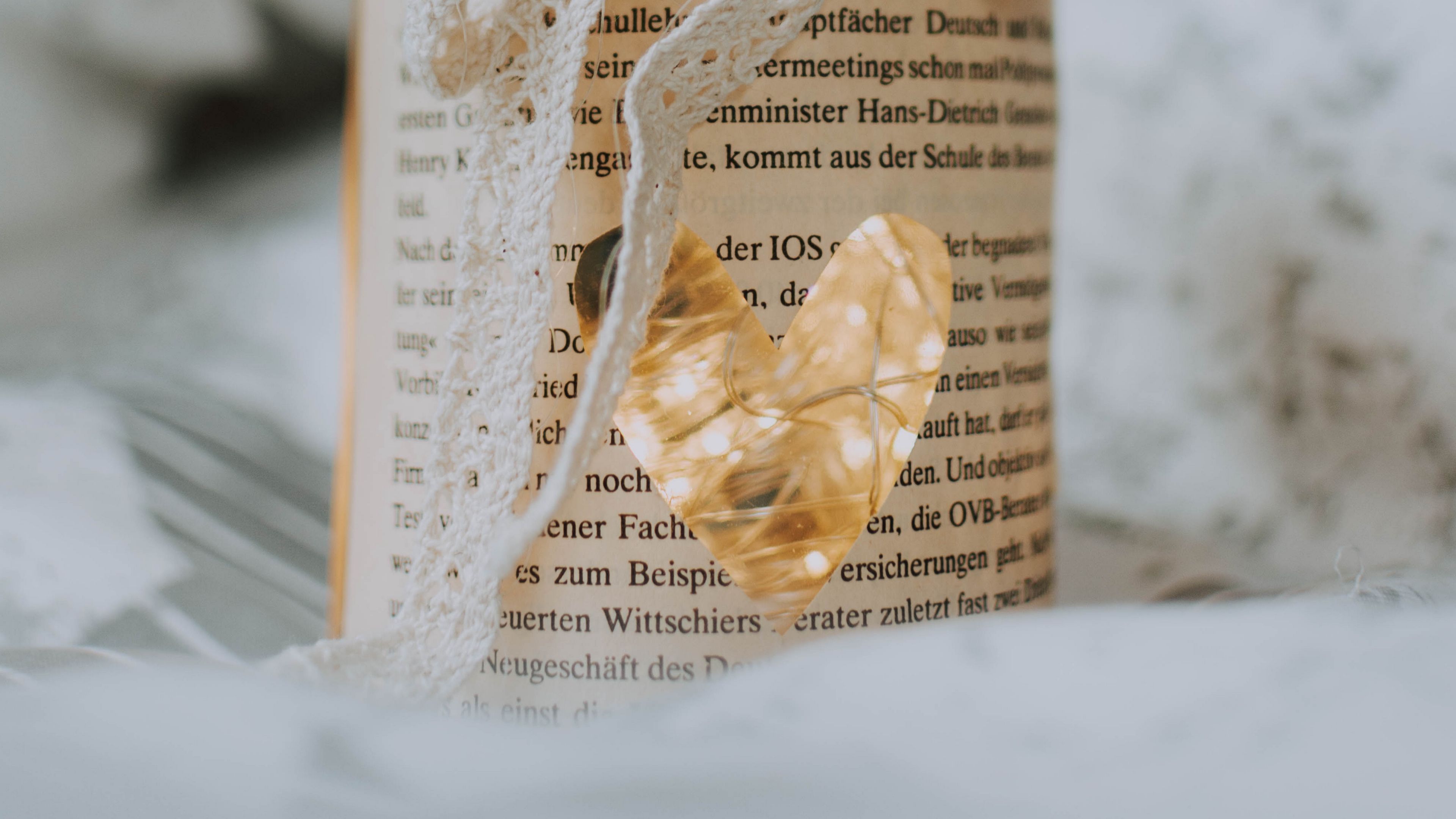 jar, heart, love, bow, garland, decoration, 4k, HD Wallpaper