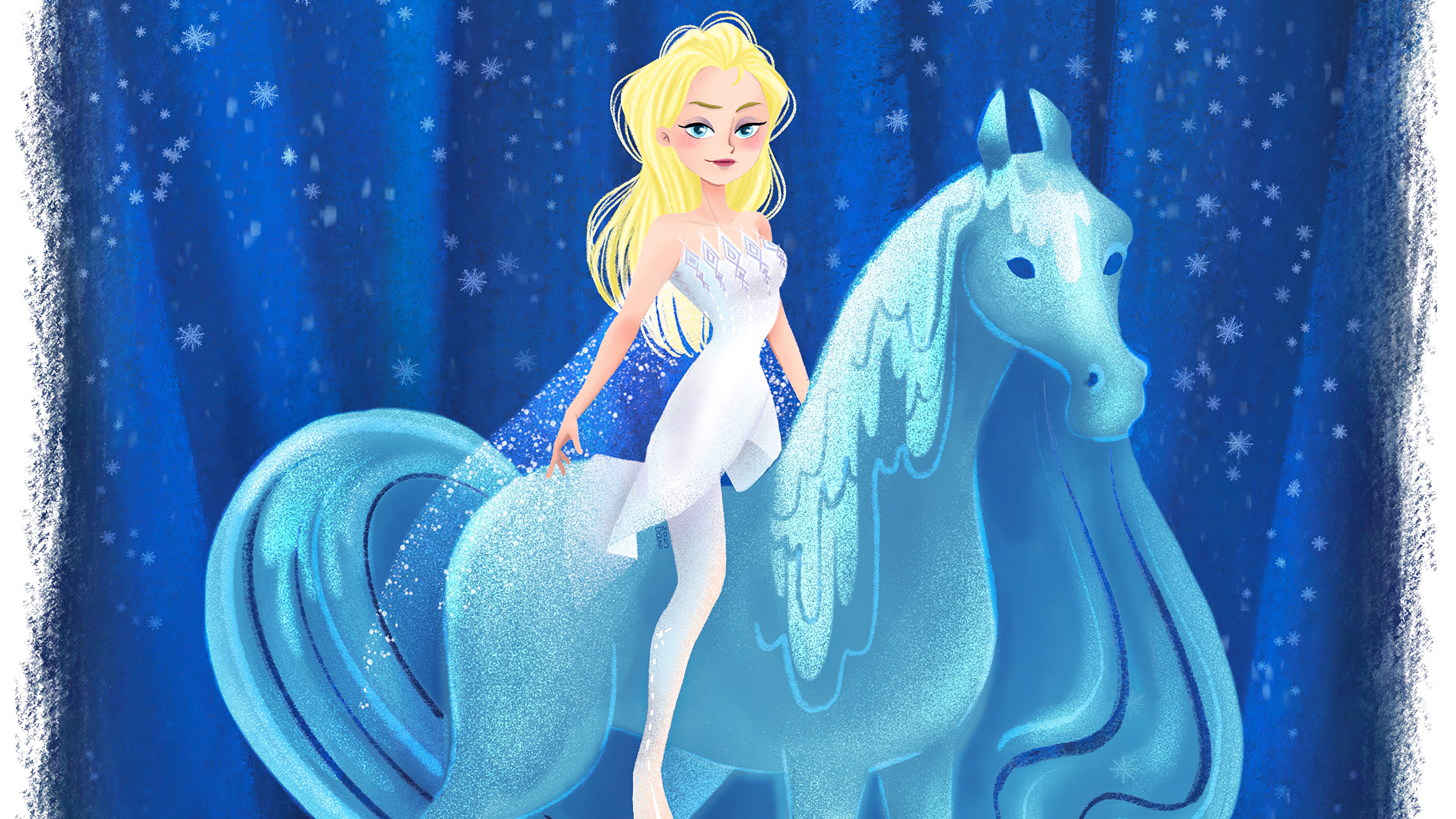 elsa, frozen 2, frozen, movies, artist, artwork, digital art, hd, behance, 4k, HD Wallpaper