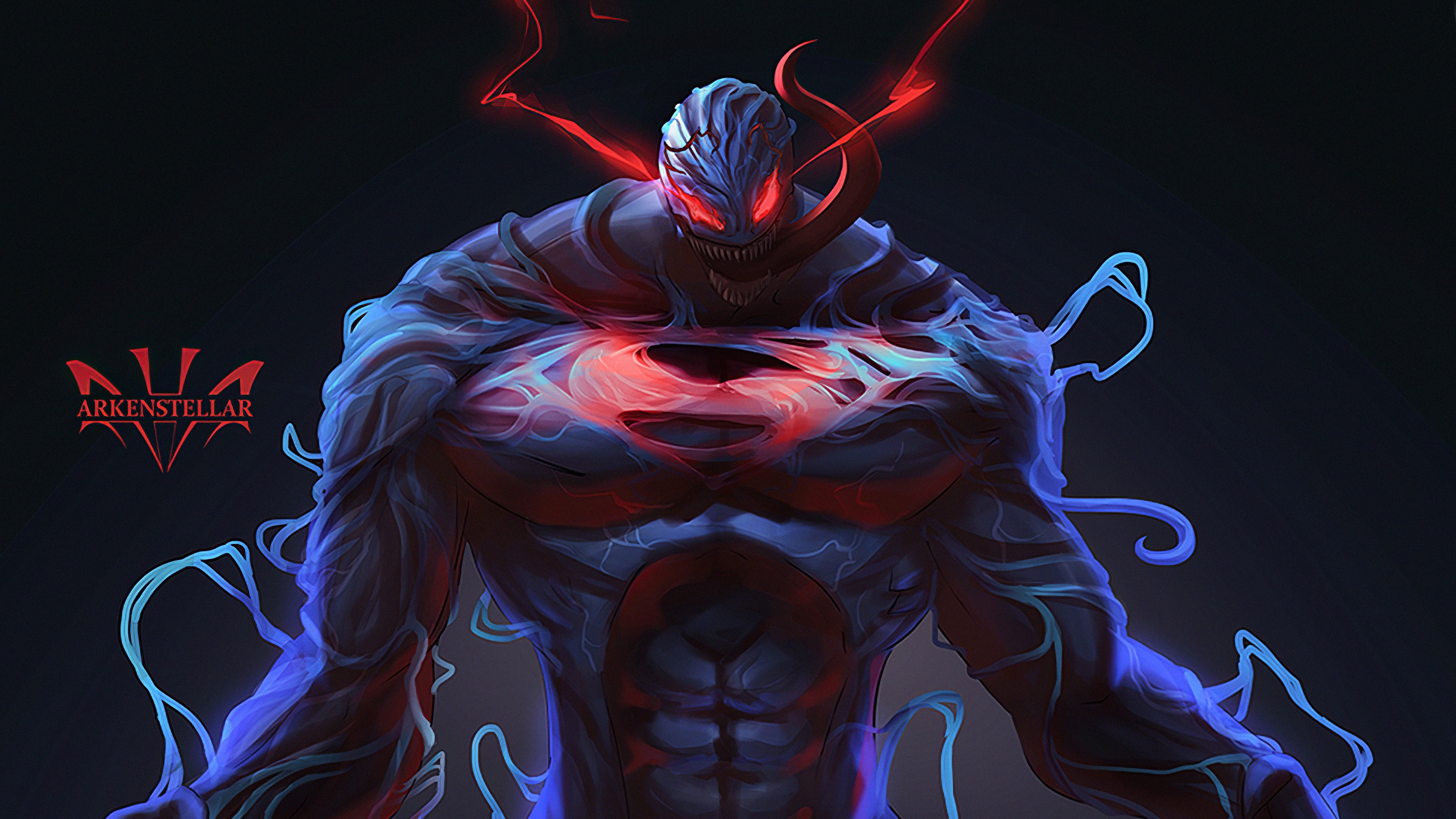 venom, superman, superheroes, hd, deviantart, 4k, HD Wallpaper