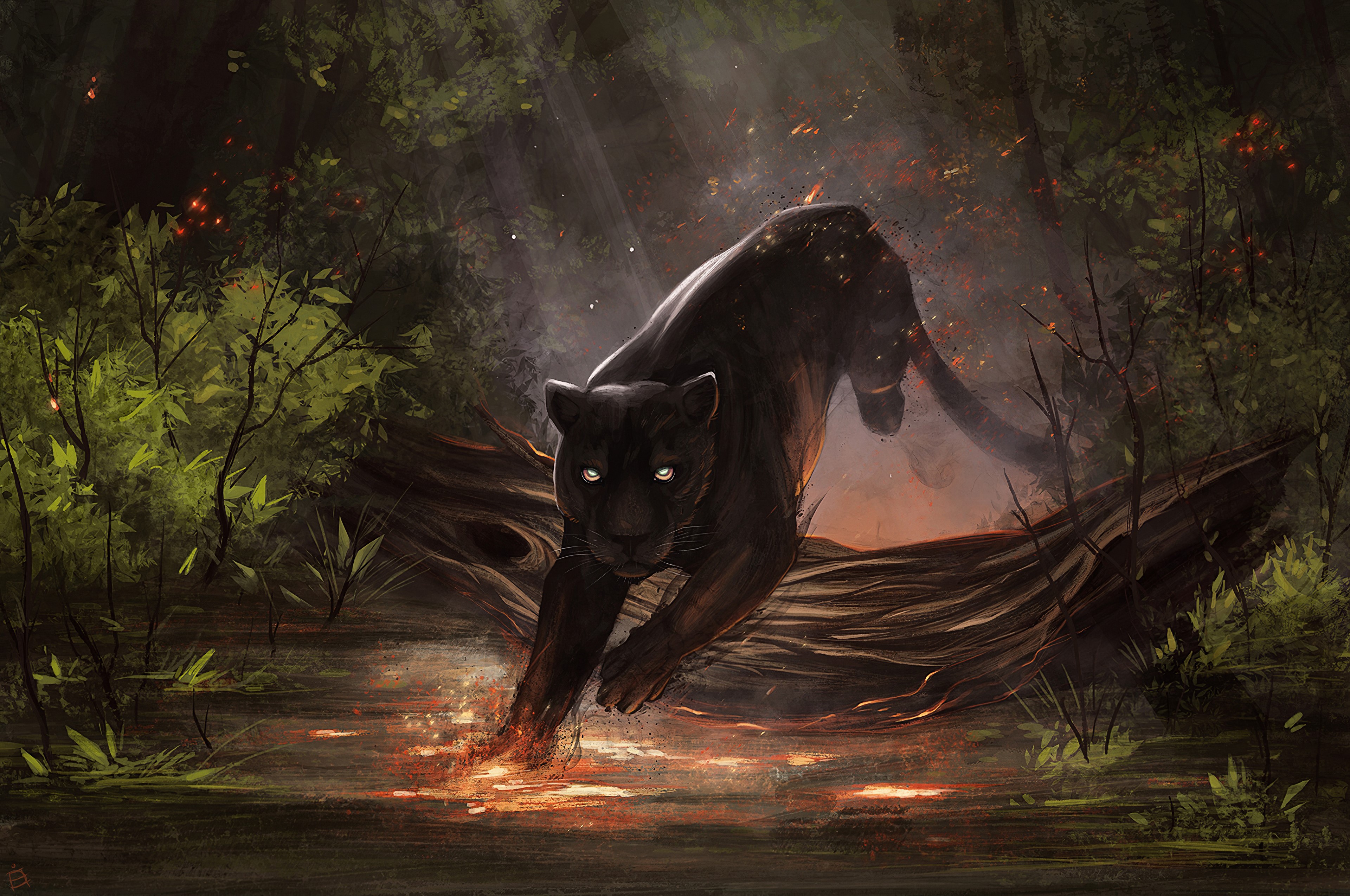 animals, hd, artist, artwork, digital art, deviantart, HD Wallpaper