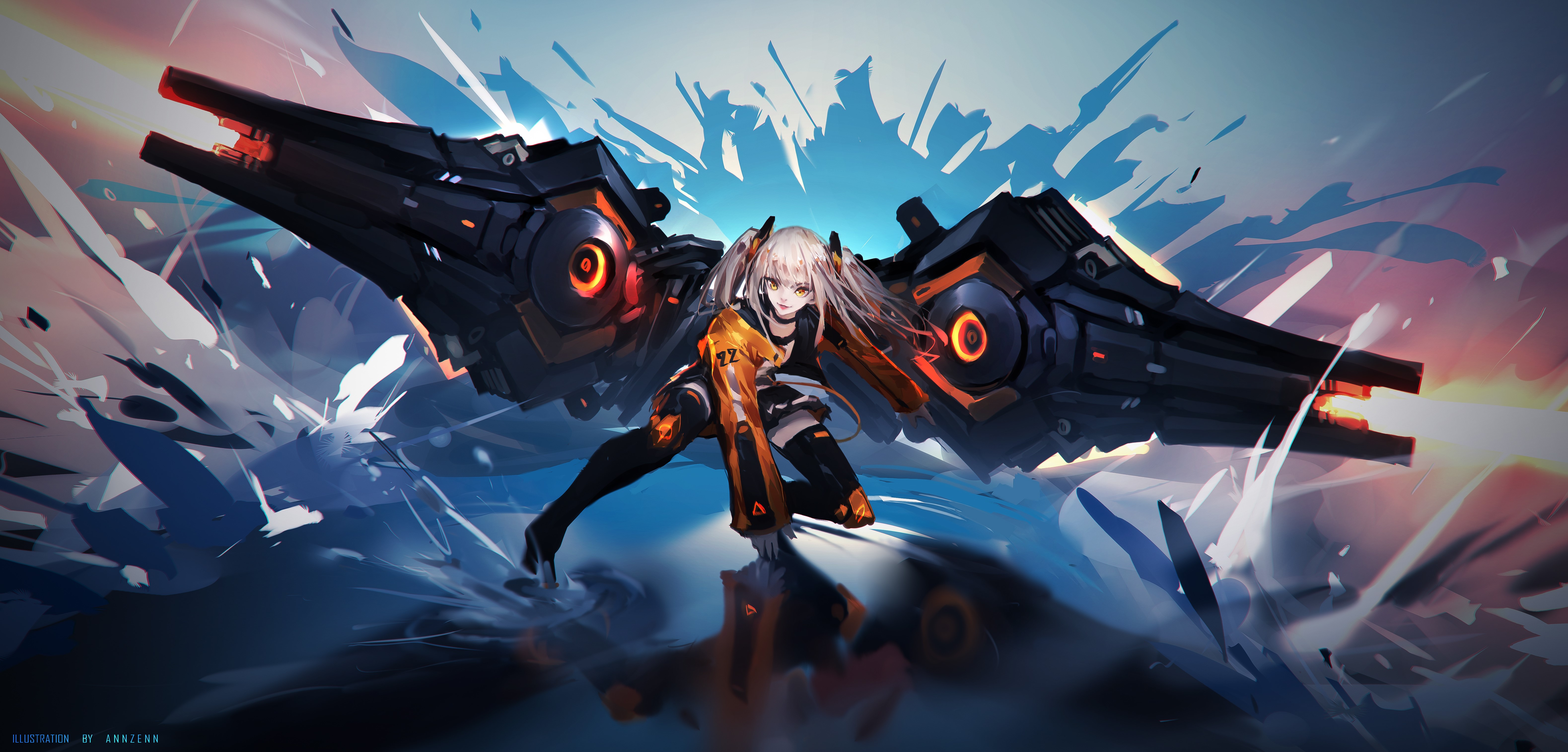 anime girl, anime, artist, artwork, digital art, hd, 4k, deviantart, HD Wallpaper