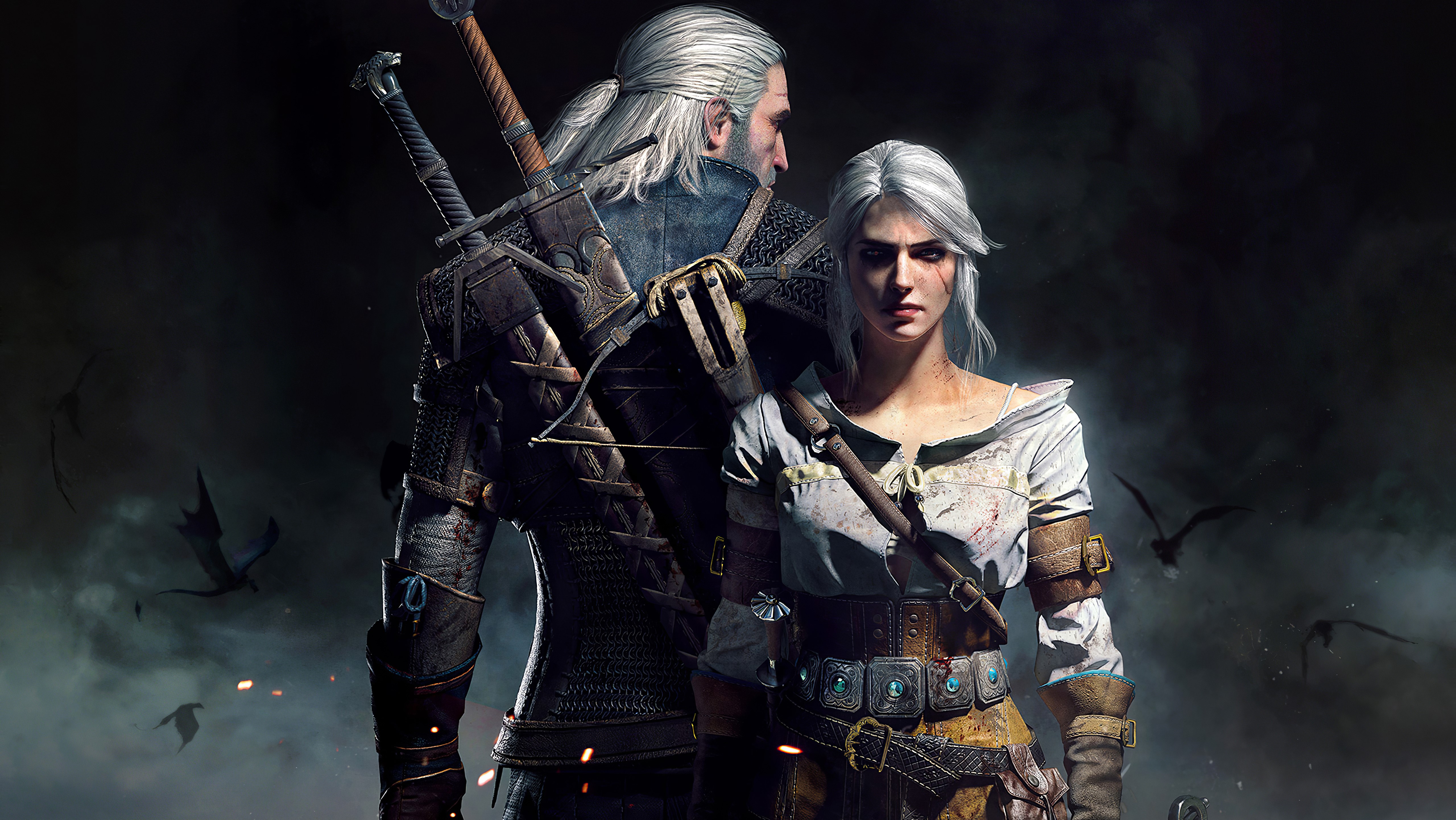 the witcher 3, ciri, geralt of rivia, games, hd, 4k, 5k, HD Wallpaper