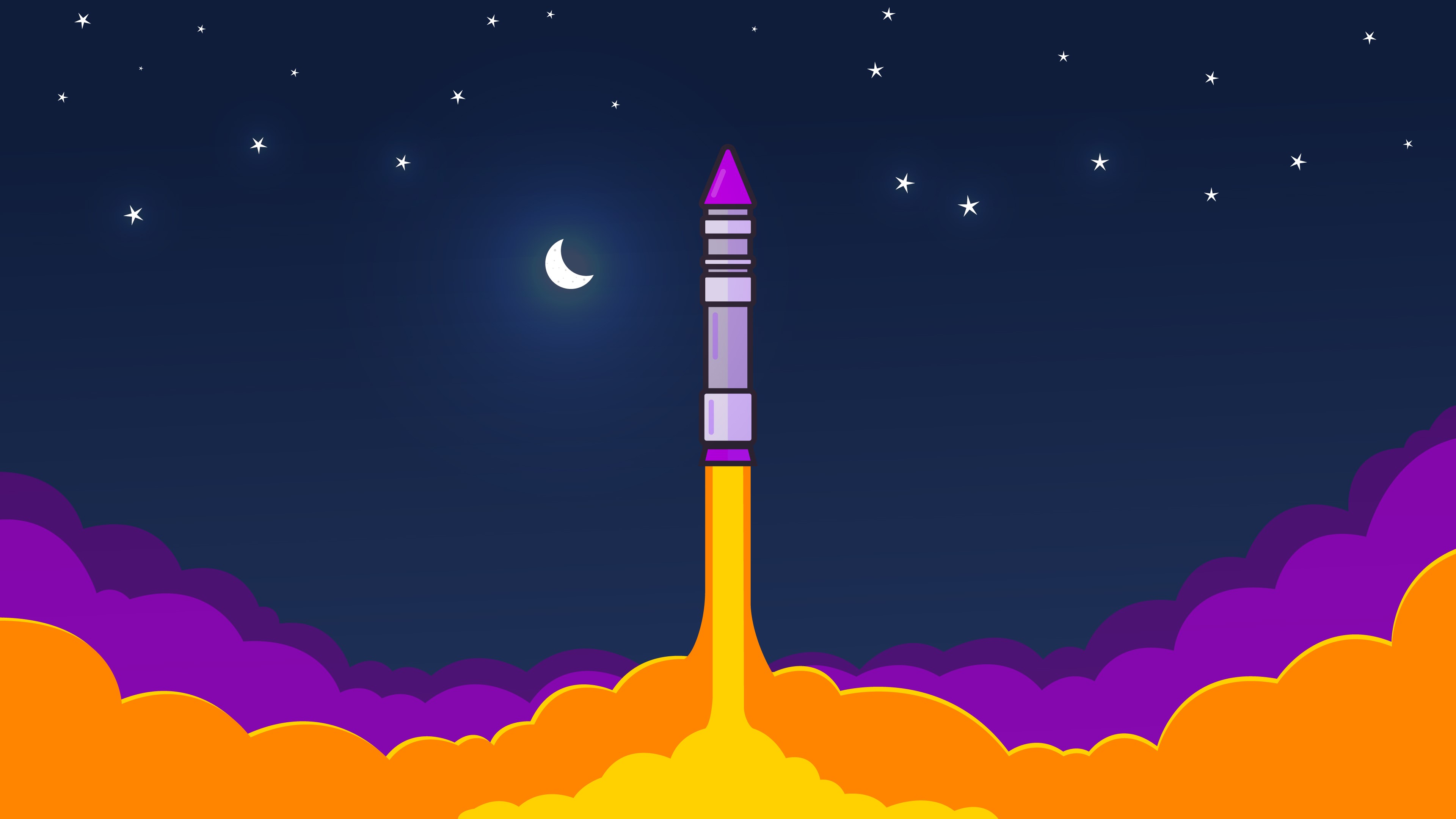 rocket, artist, artwork, digital art, hd, 4k, minimalism, minimalist, HD Wallpaper