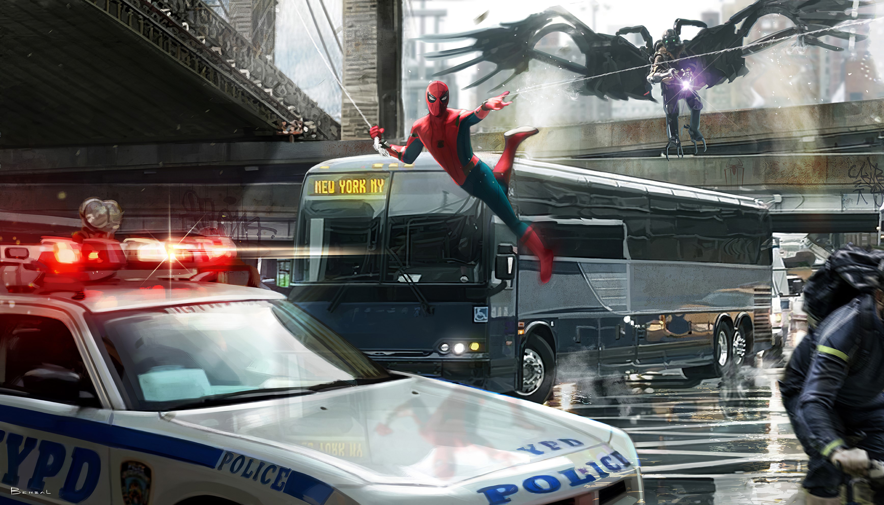 spiderman, superheroes, artwork, hd, 4k, artstation, HD Wallpaper
