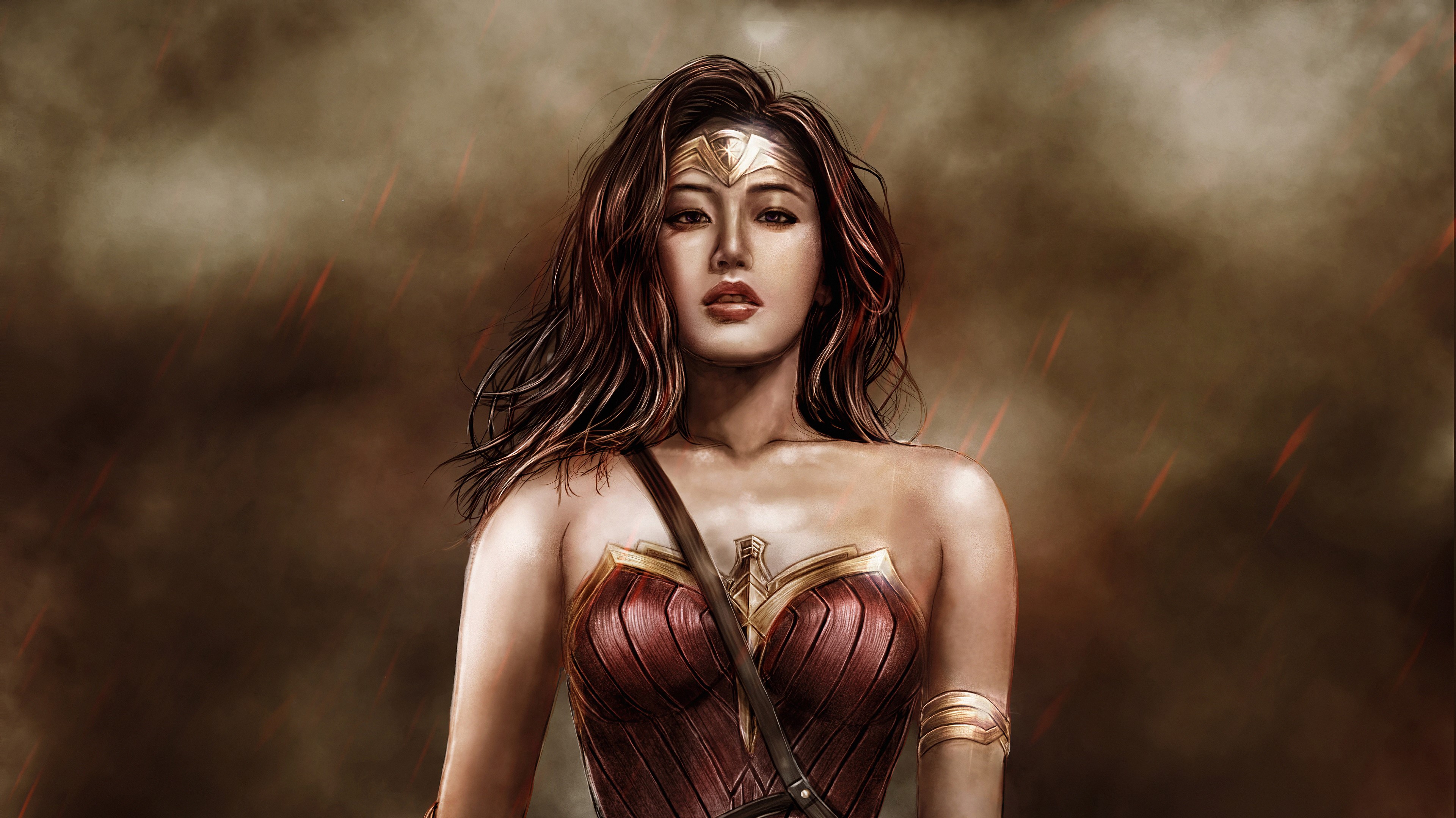 wonder woman, superheroes, artwork, digital art, hd, 4k, HD Wallpaper