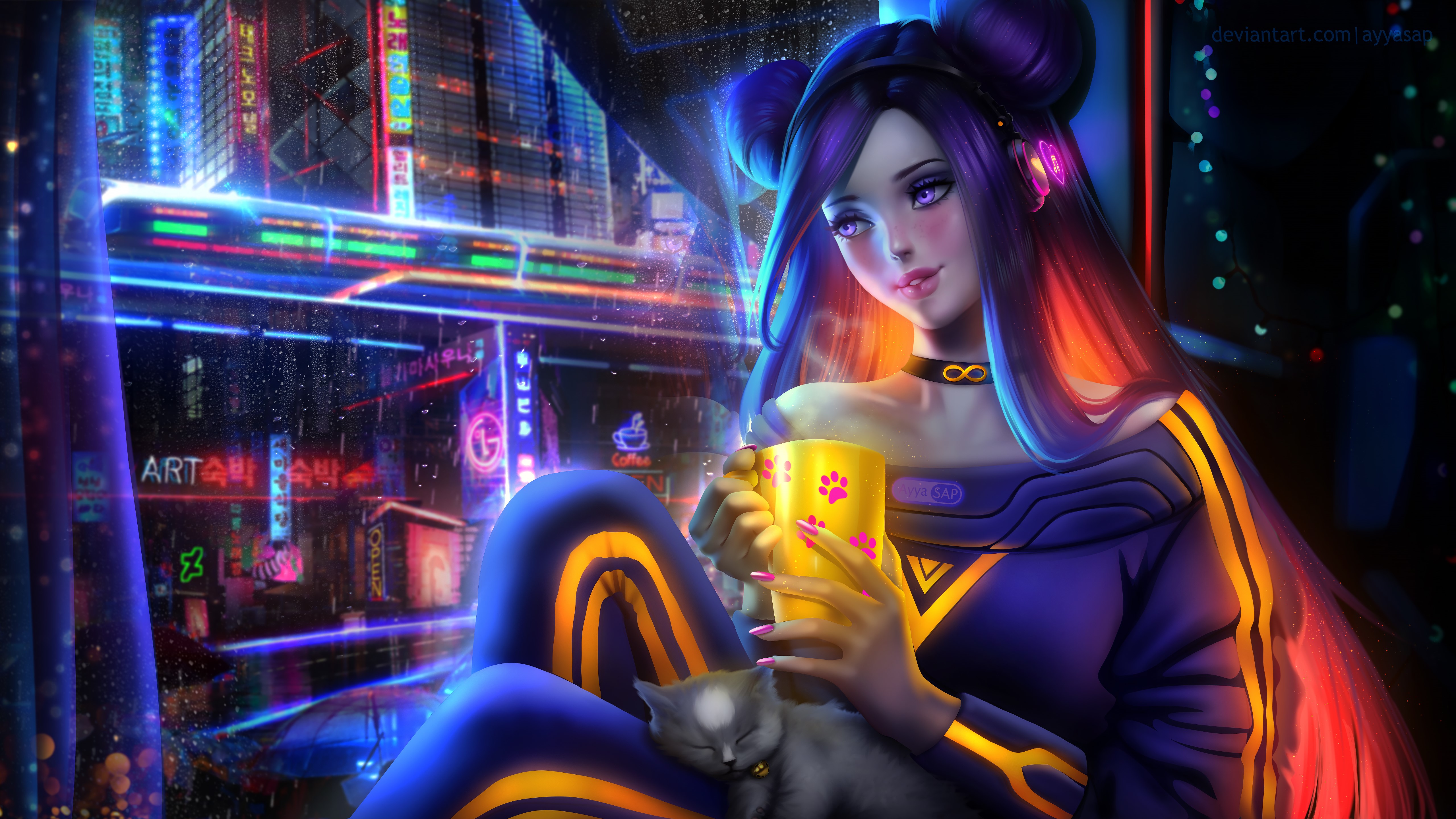 artist, artwork, digital art, hd, 4k, 5k, coffee, deviantart, HD Wallpaper