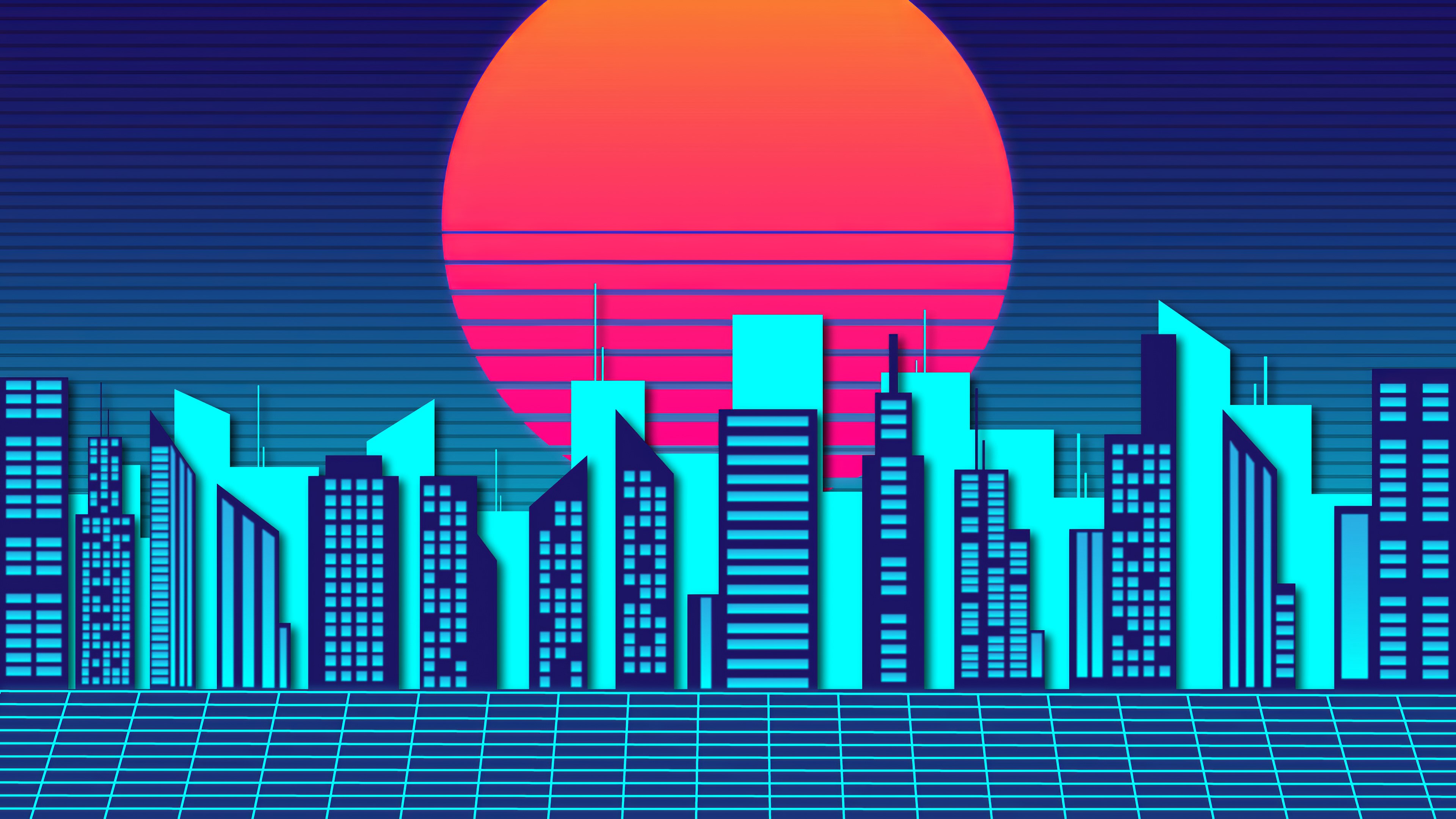 retrowave, artist, artwork, digital art, hd, 4k, artstation, HD Wallpaper