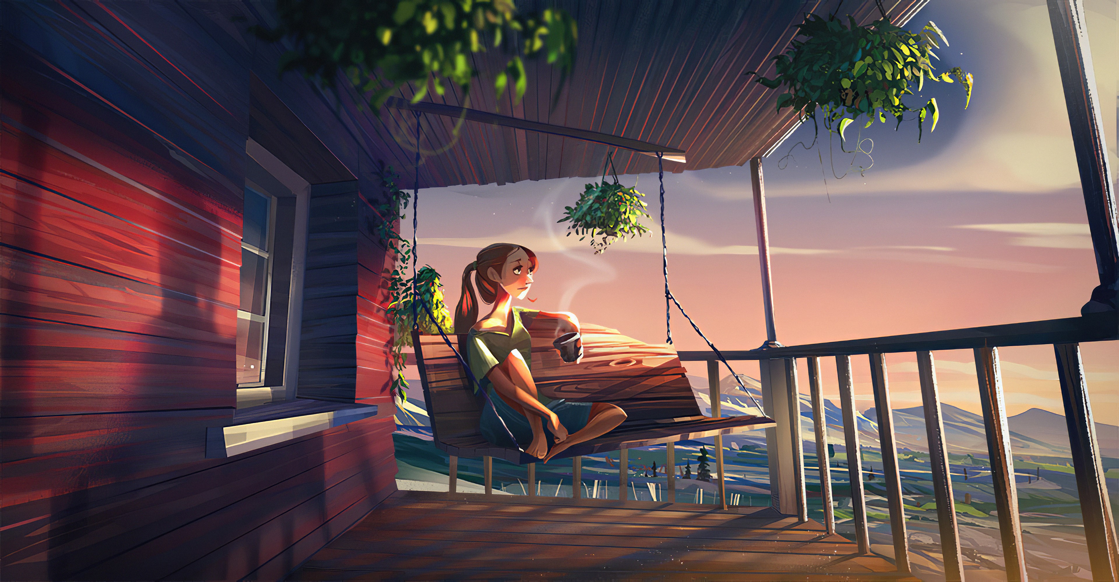 artist, artwork, digital art, hd, coffee, 4k, artstation, HD Wallpaper