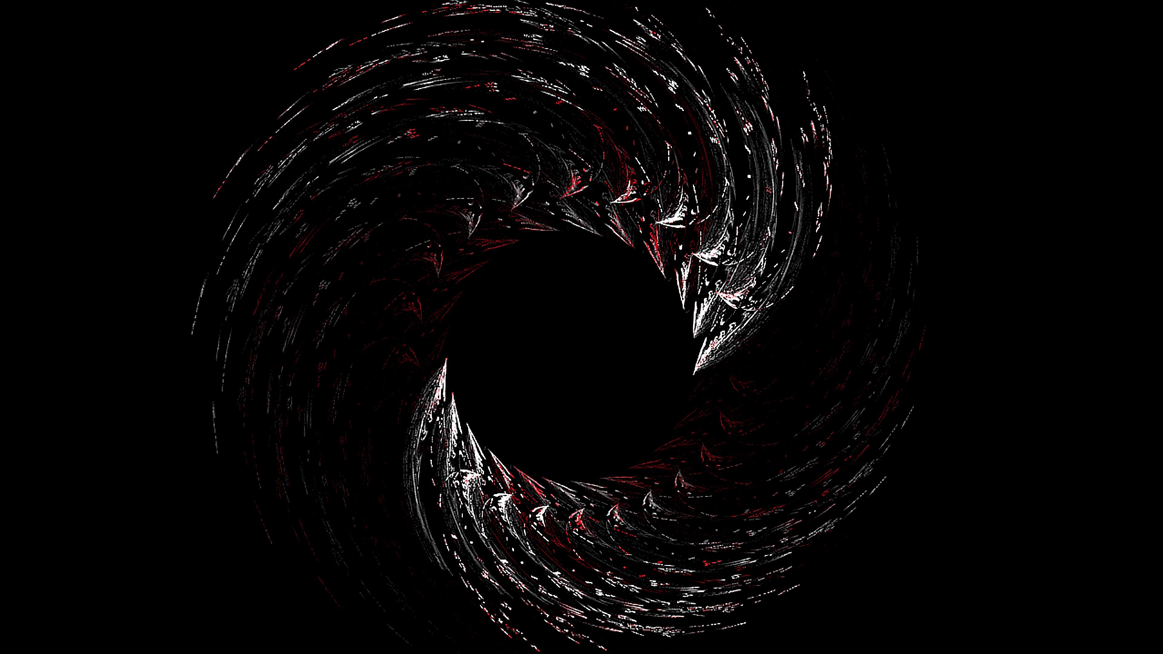 fractal, swirling, rotation, motion, abstraction, 4k, HD Wallpaper