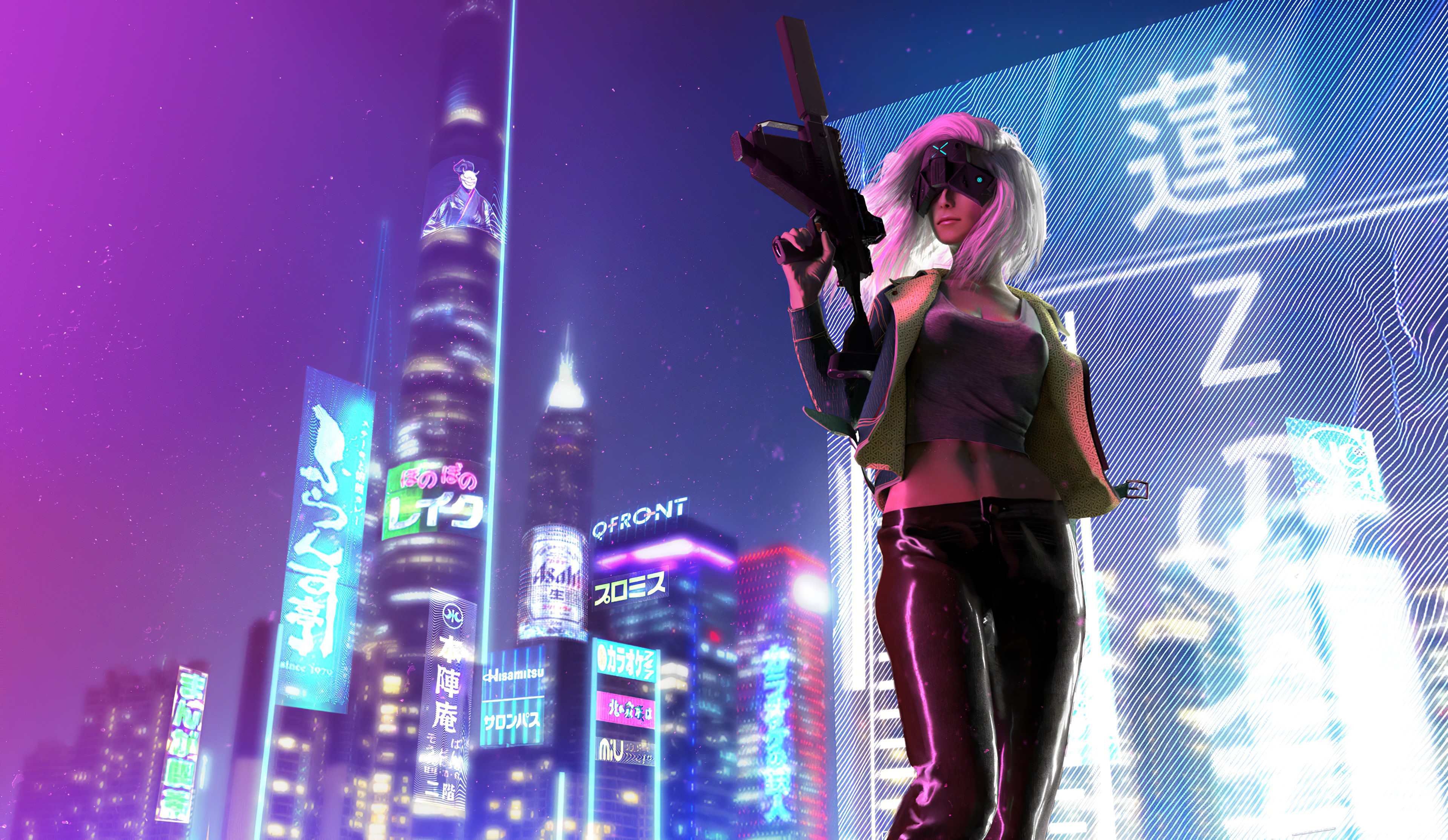 cyberpunk, artist, artwork, digital art, hd, 4k, artstation, HD Wallpaper