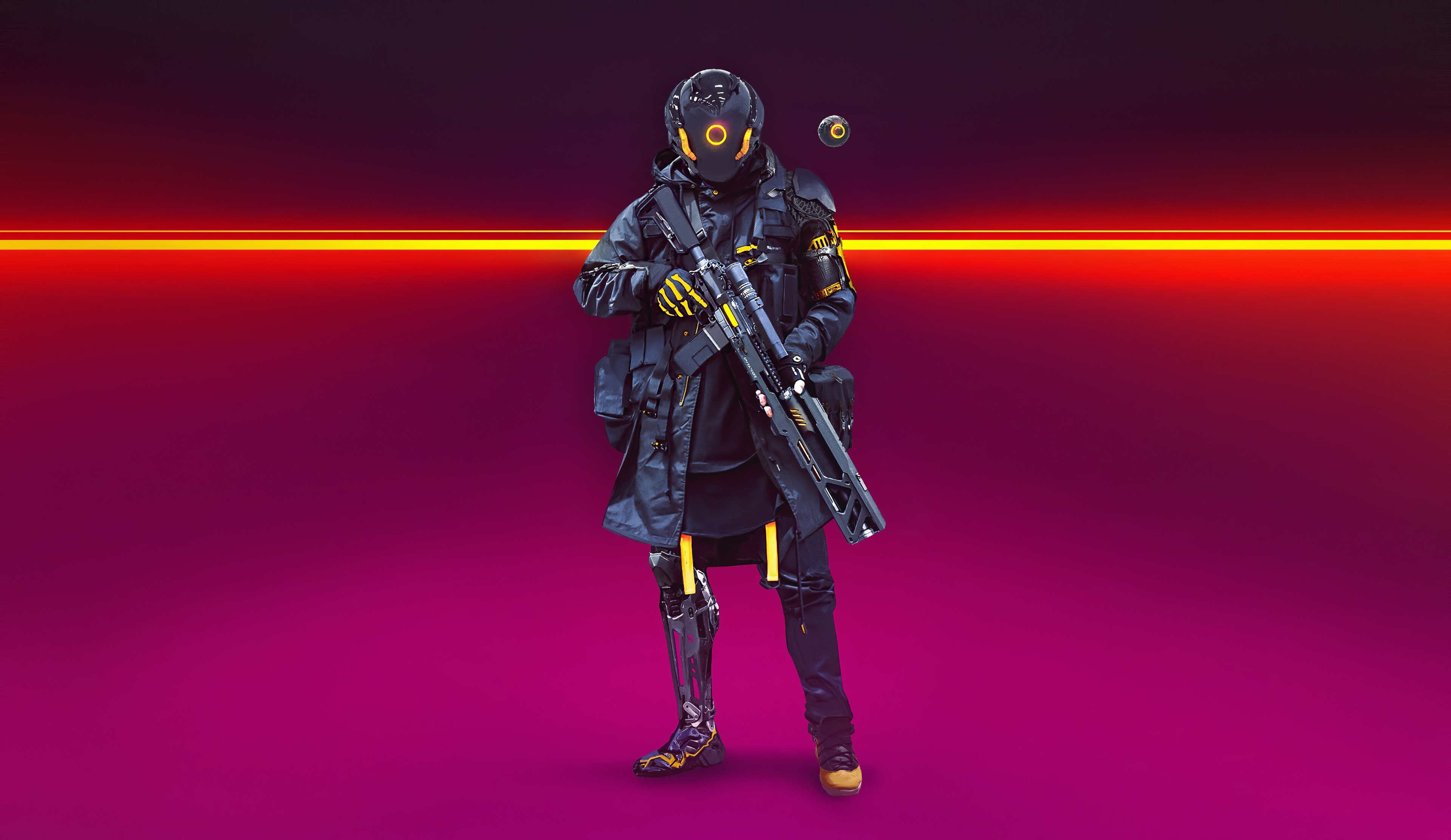 cyberpunk, soldier, artist, artwork, digital art, hd, 4k, artstation, HD Wallpaper